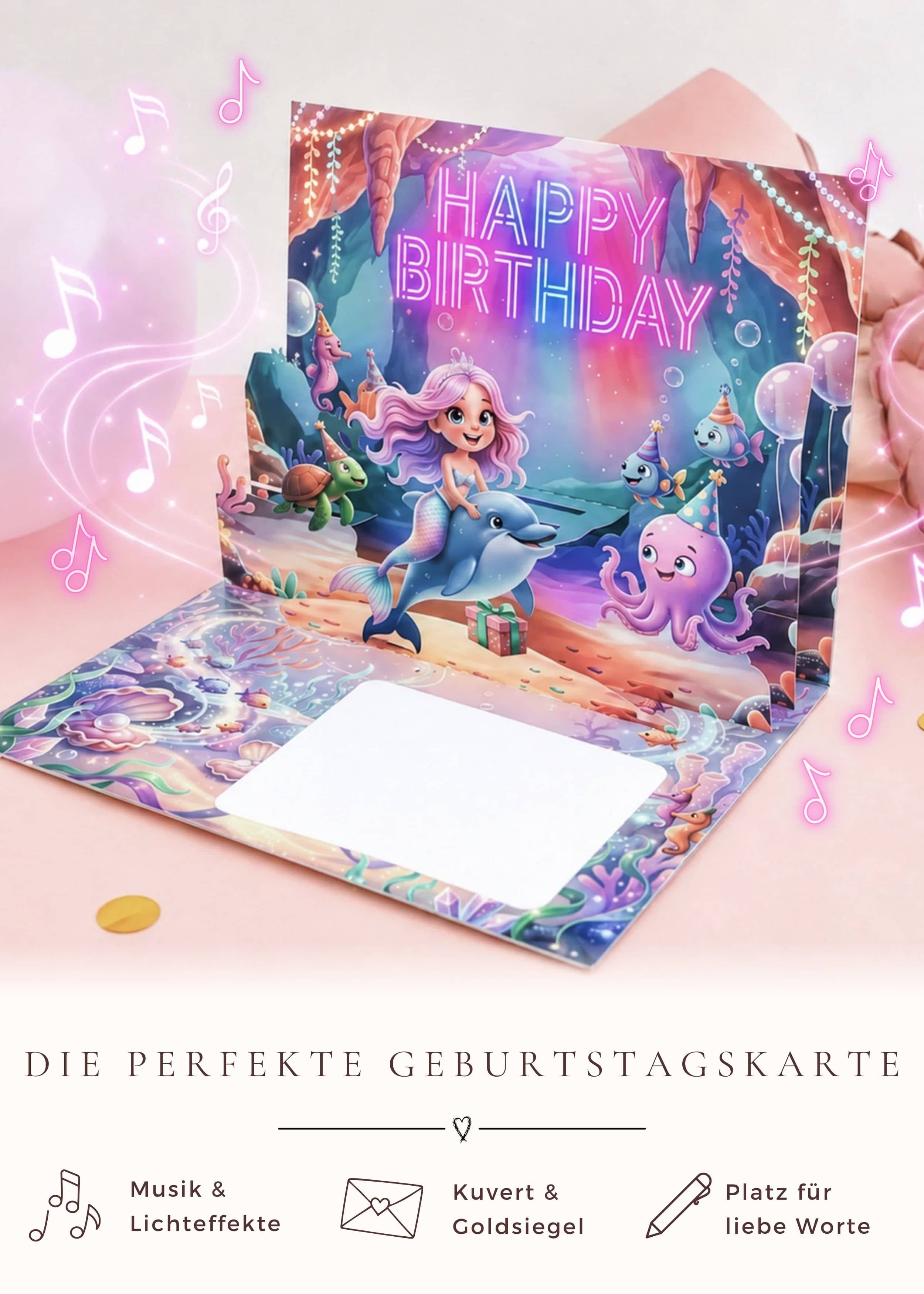Pop up Geburtstagskarte Mädchen