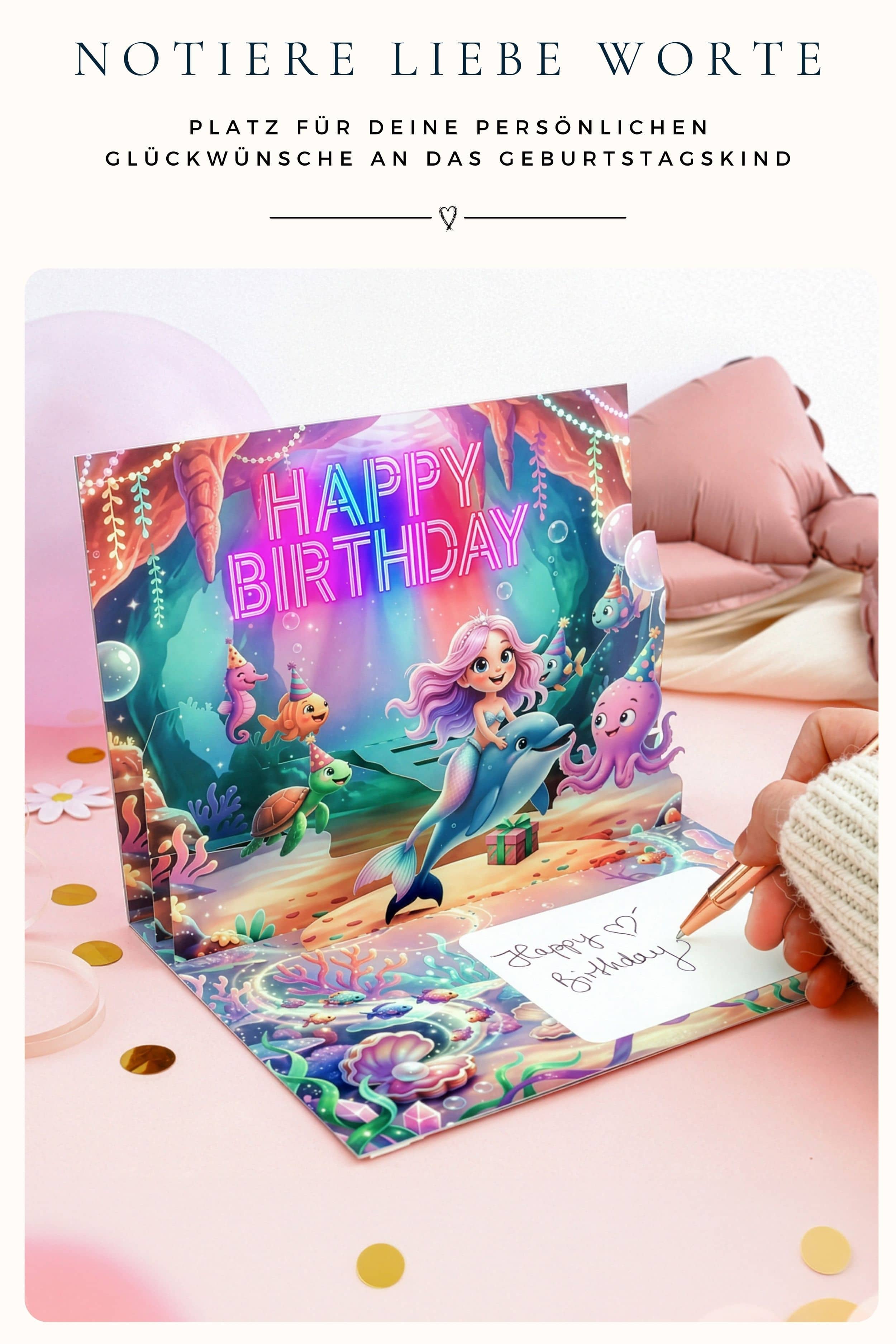 Pop up Geburtstagskarte Mädchen