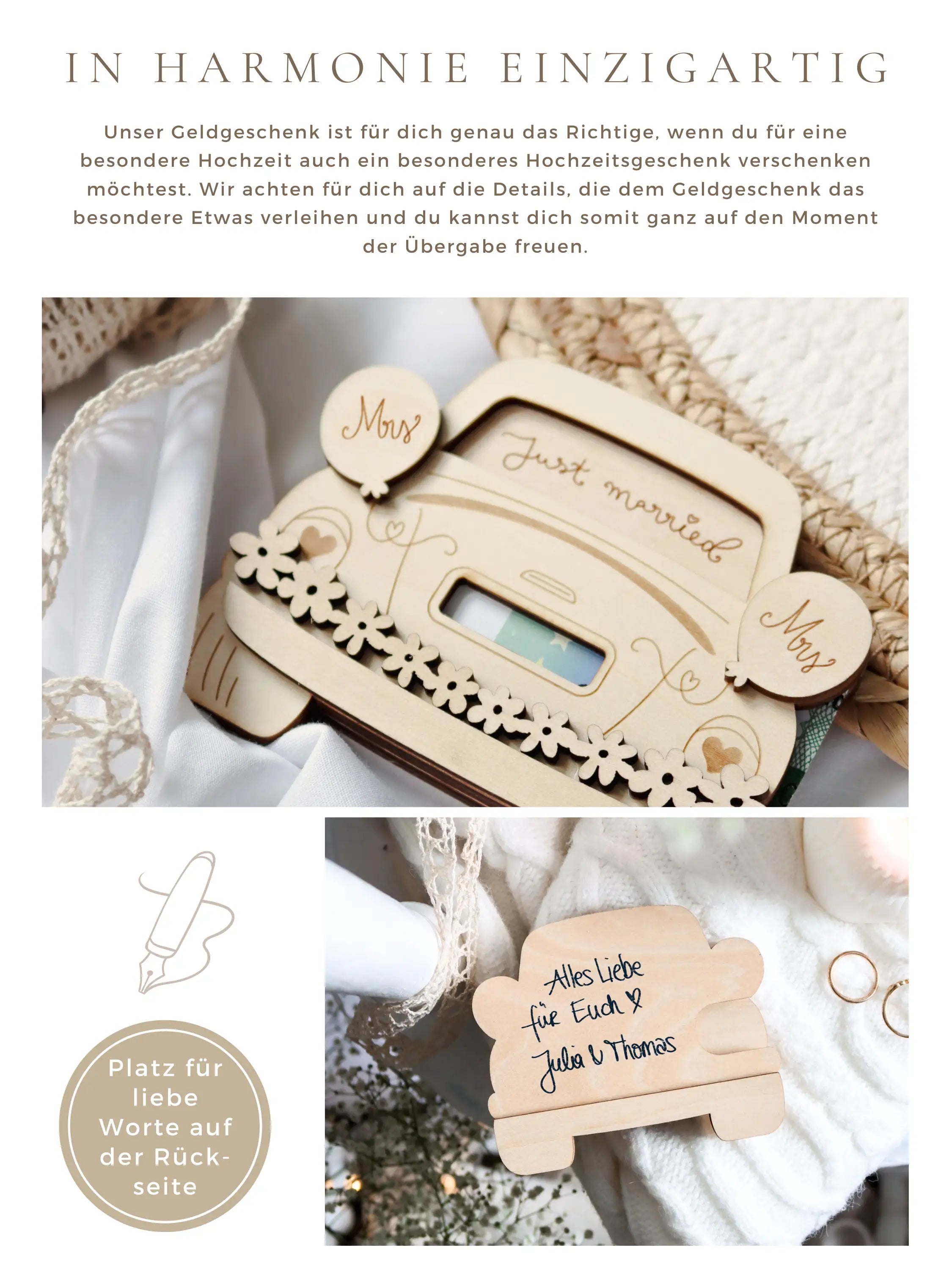 Geldgeschenk zur Hochzeit Mrs Mrs