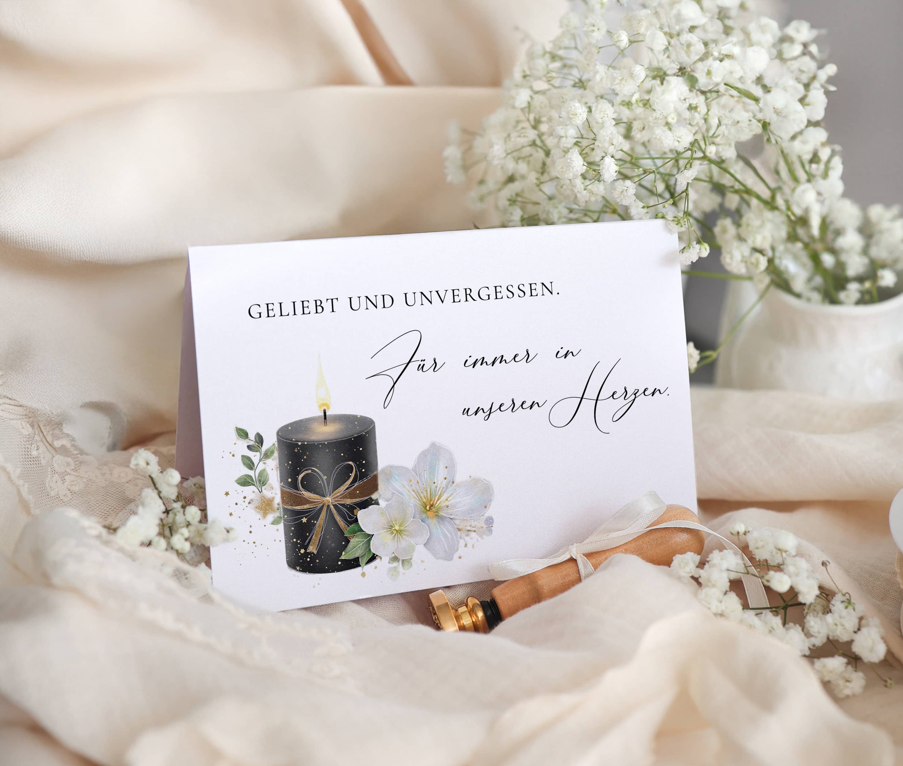 Trauerkarte STARDUST Kerze