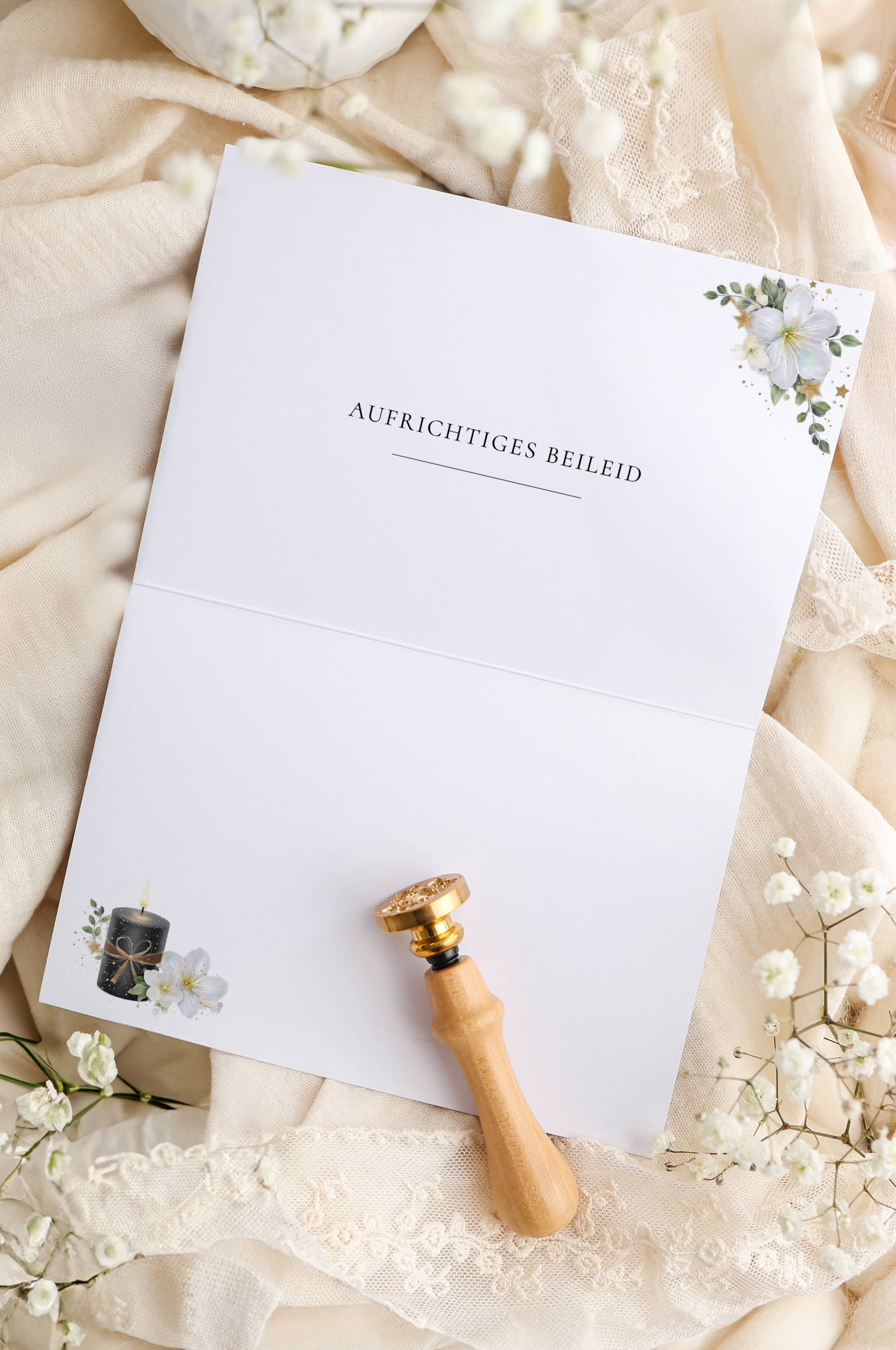 Trauerkarte STARDUST Kerze