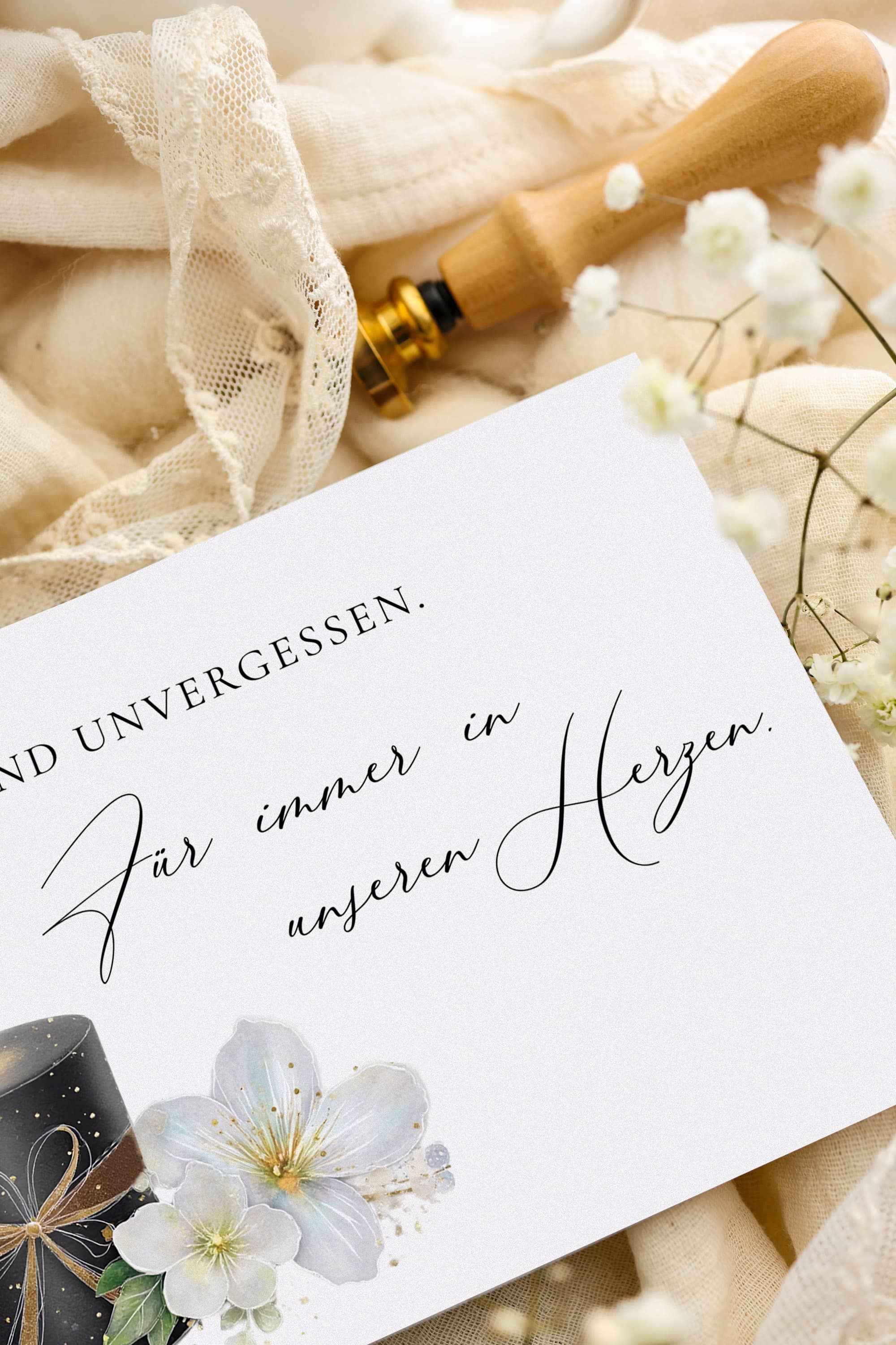 Trauerkarte STARDUST Kerze