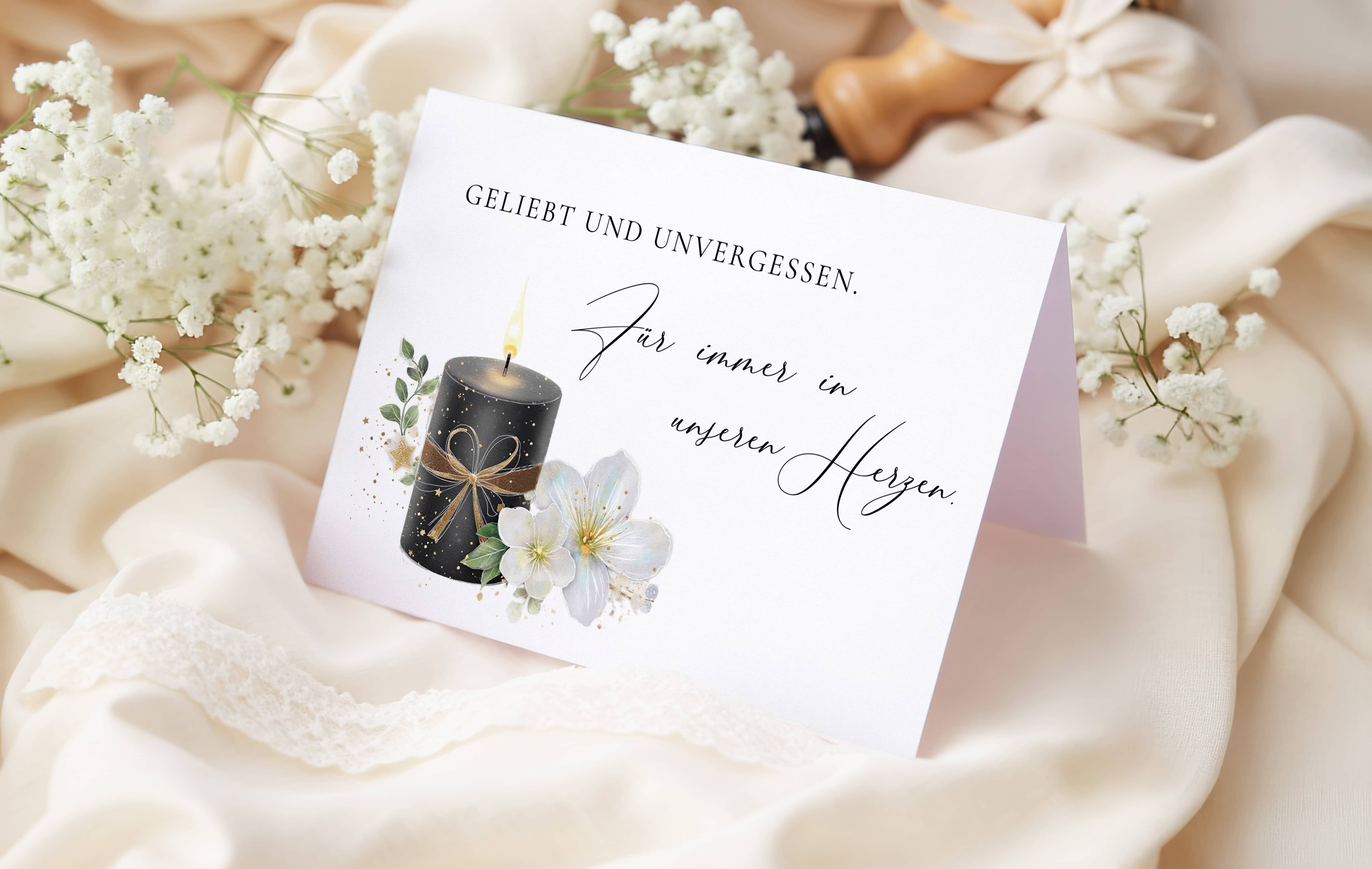 Trauerkarte STARDUST Kerze