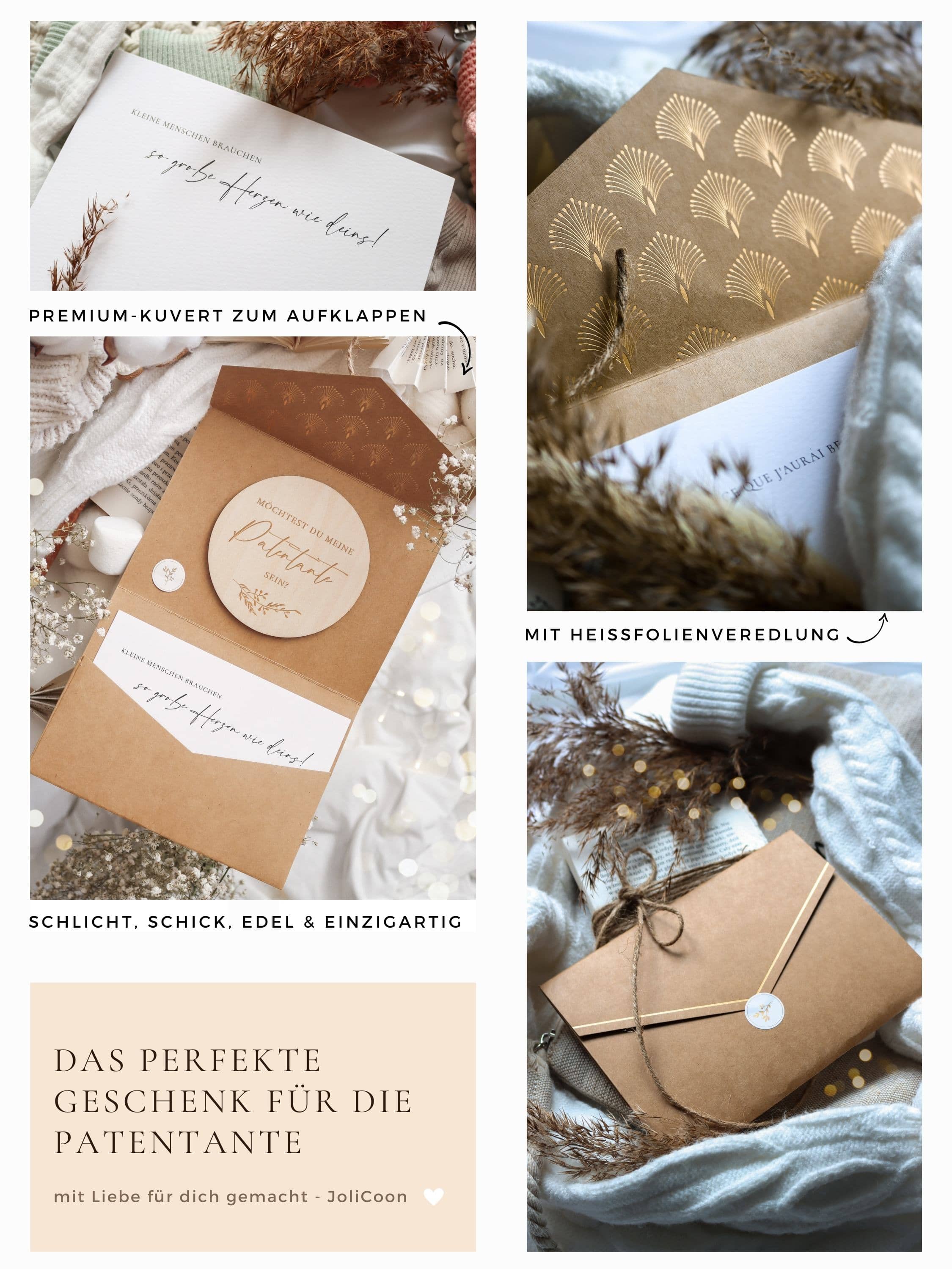 Möchtest du meine Patentante sein Holzkarte