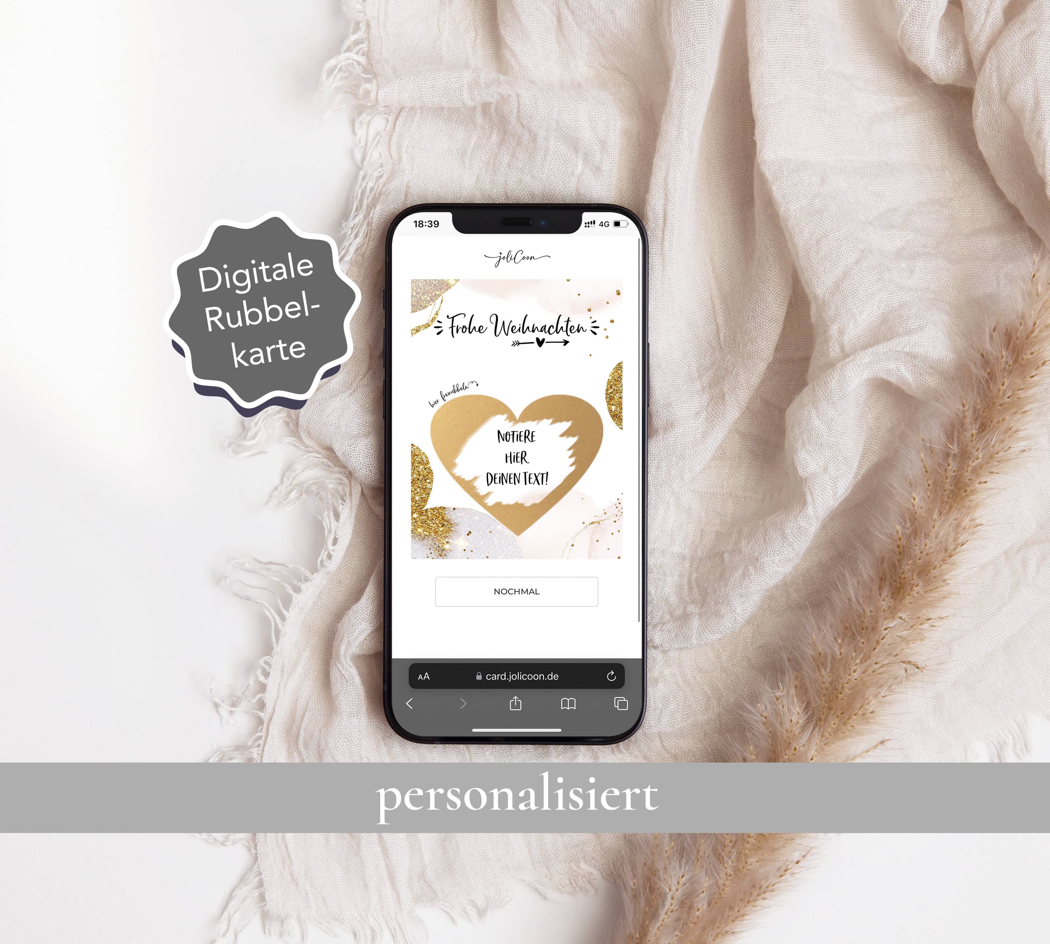 Digitale Weihnachtskarte personalisierbar