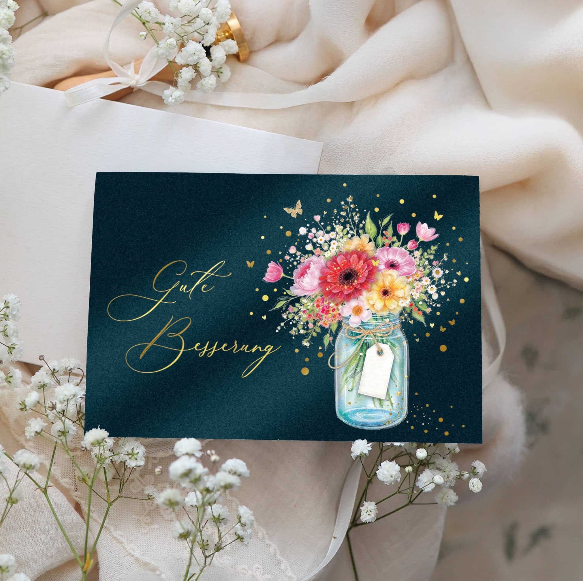 Gute Besserung Genesungskarte STARDUST