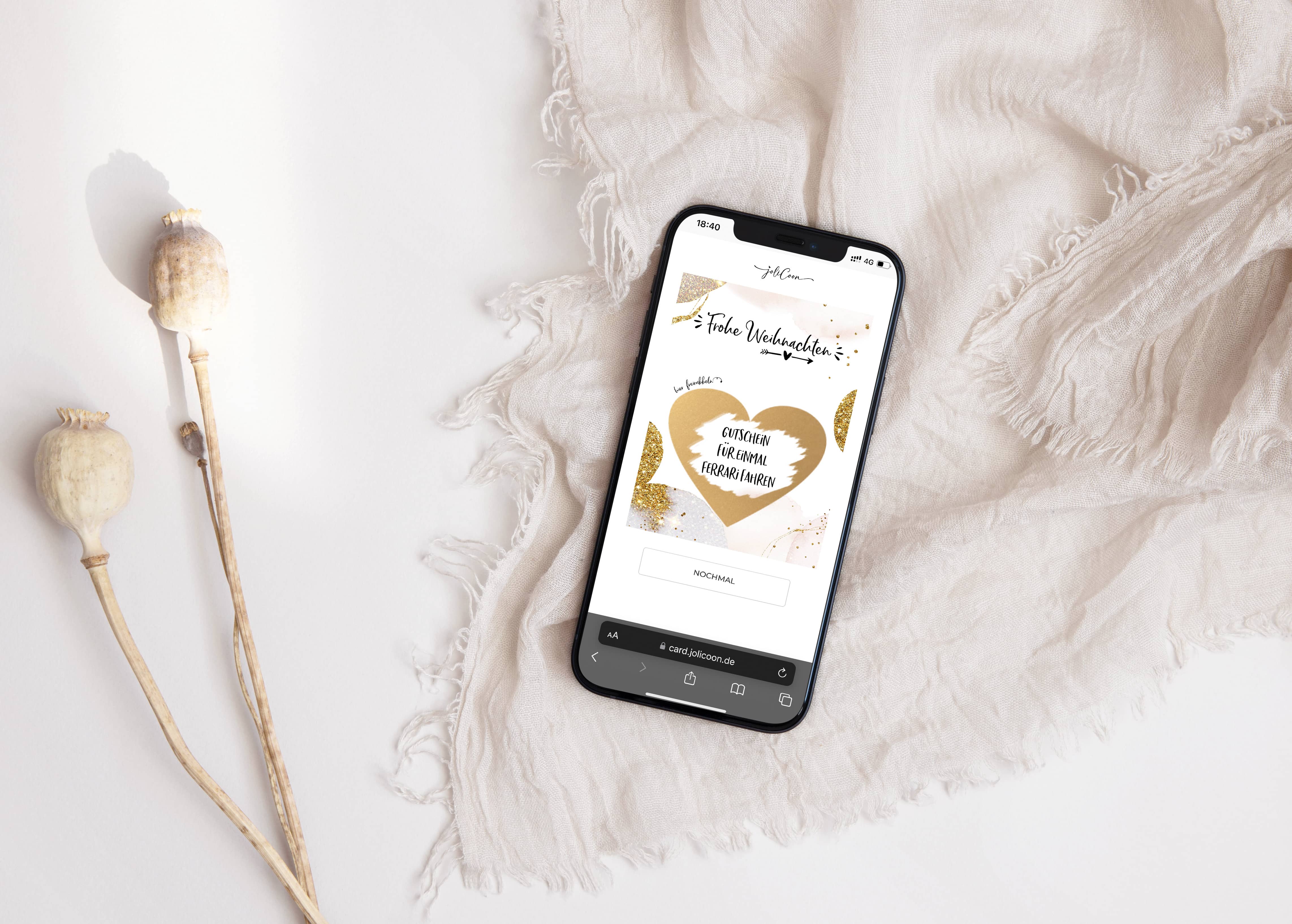 Digitale Weihnachtskarte personalisierbar