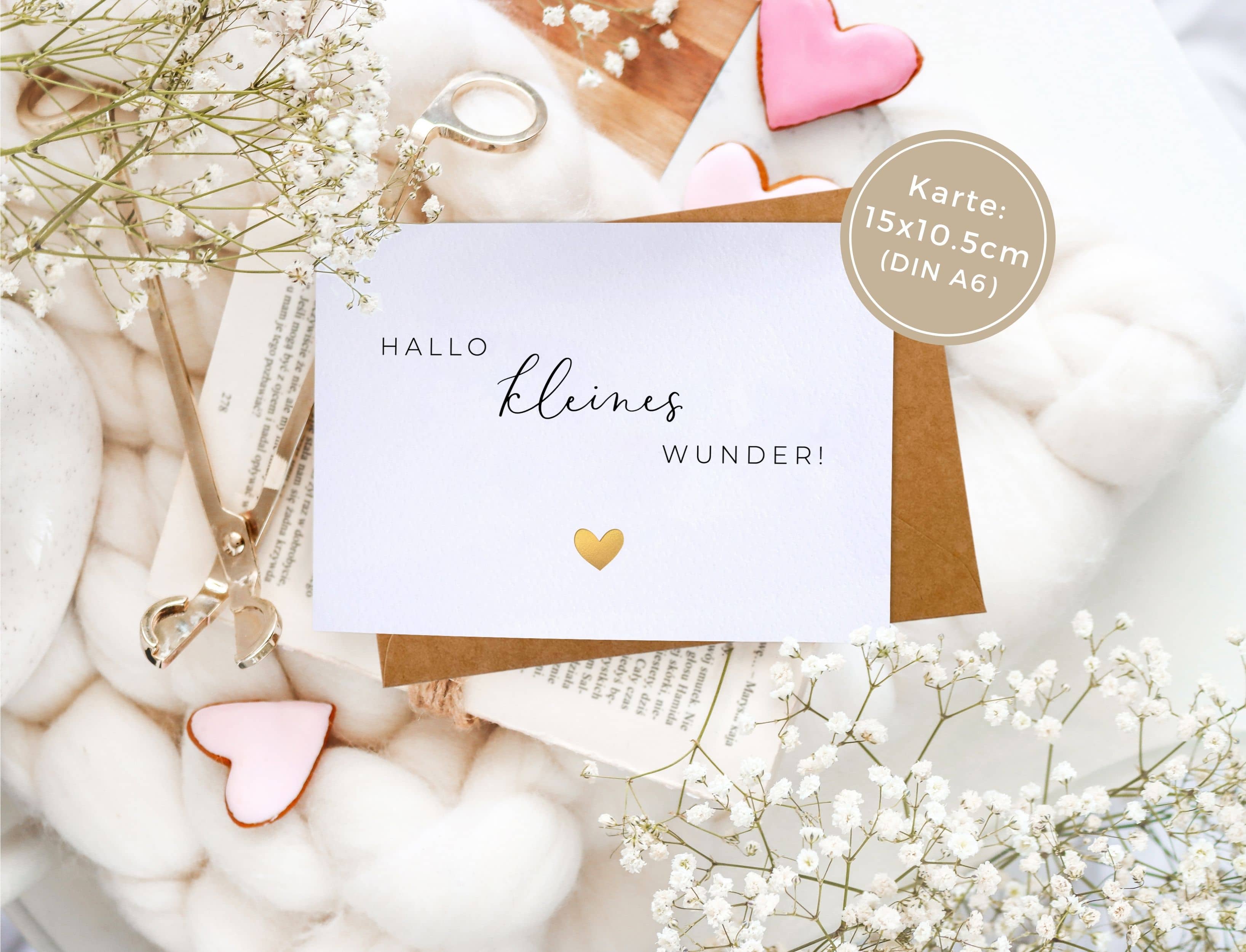 Hallo kleines Wunder Karte Geburt