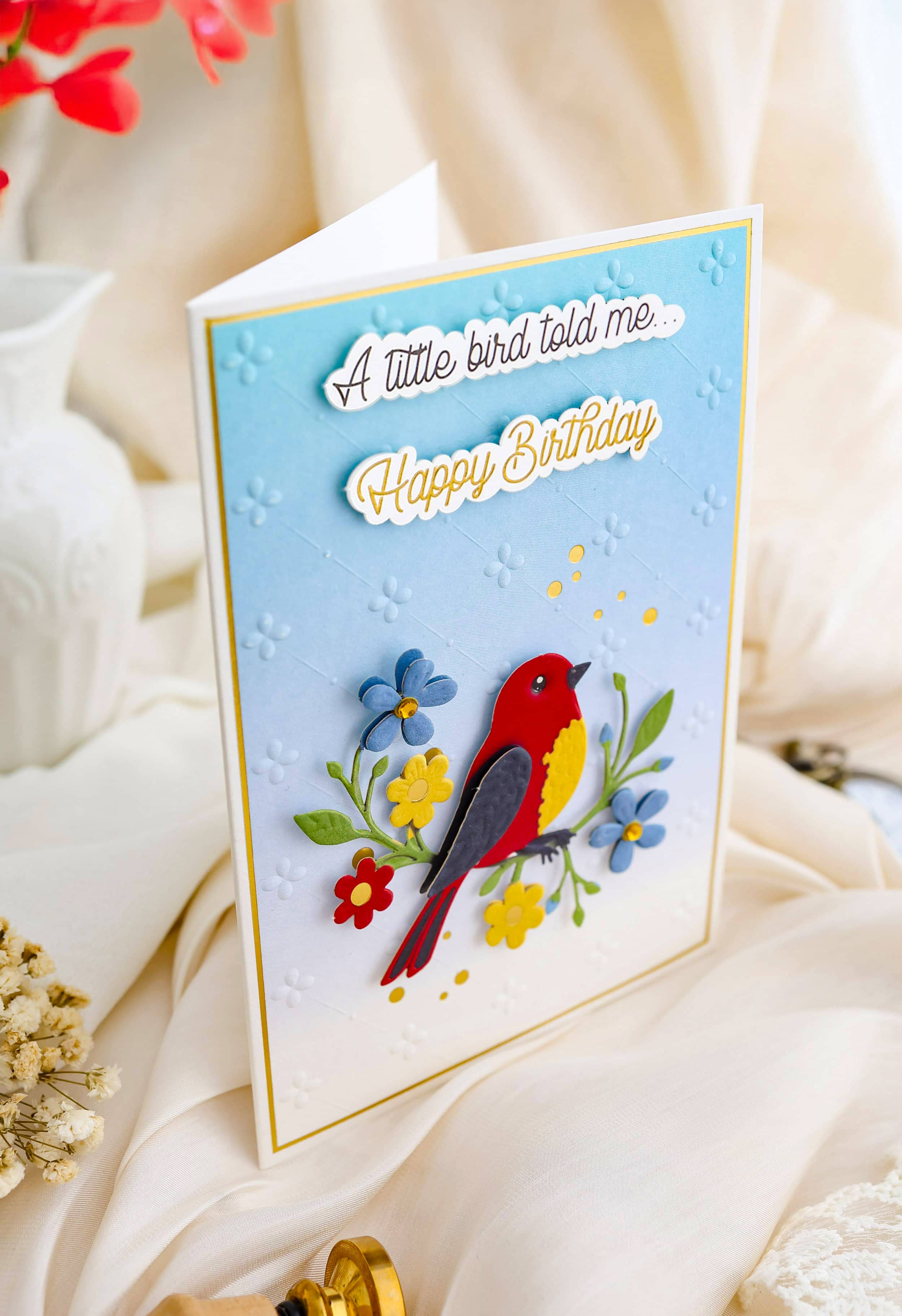 3D Geburtstagskarte SIGNATURE Little Bird