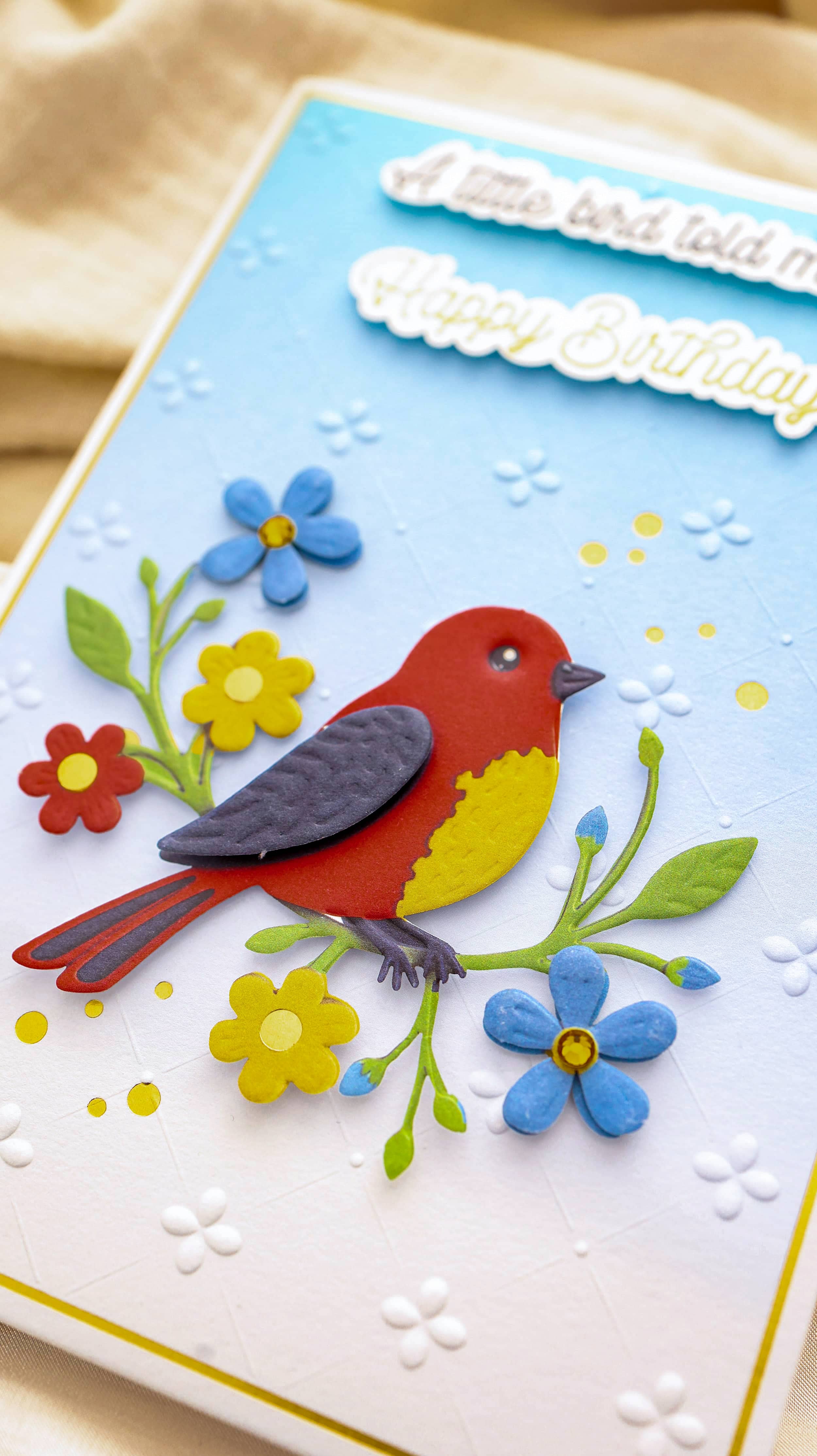 3D Geburtstagskarte SIGNATURE Little Bird