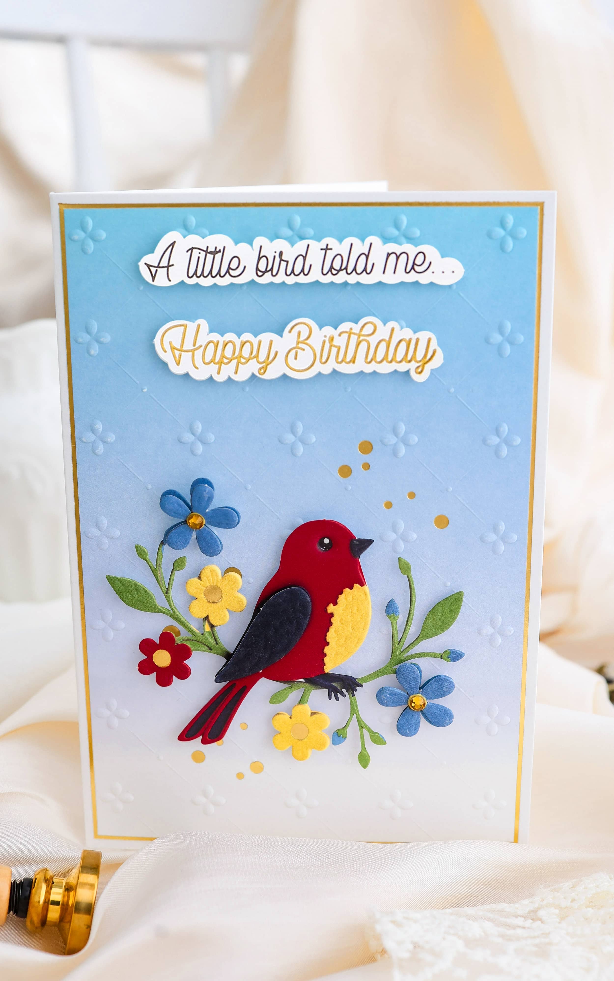 3D Geburtstagskarte SIGNATURE Little Bird