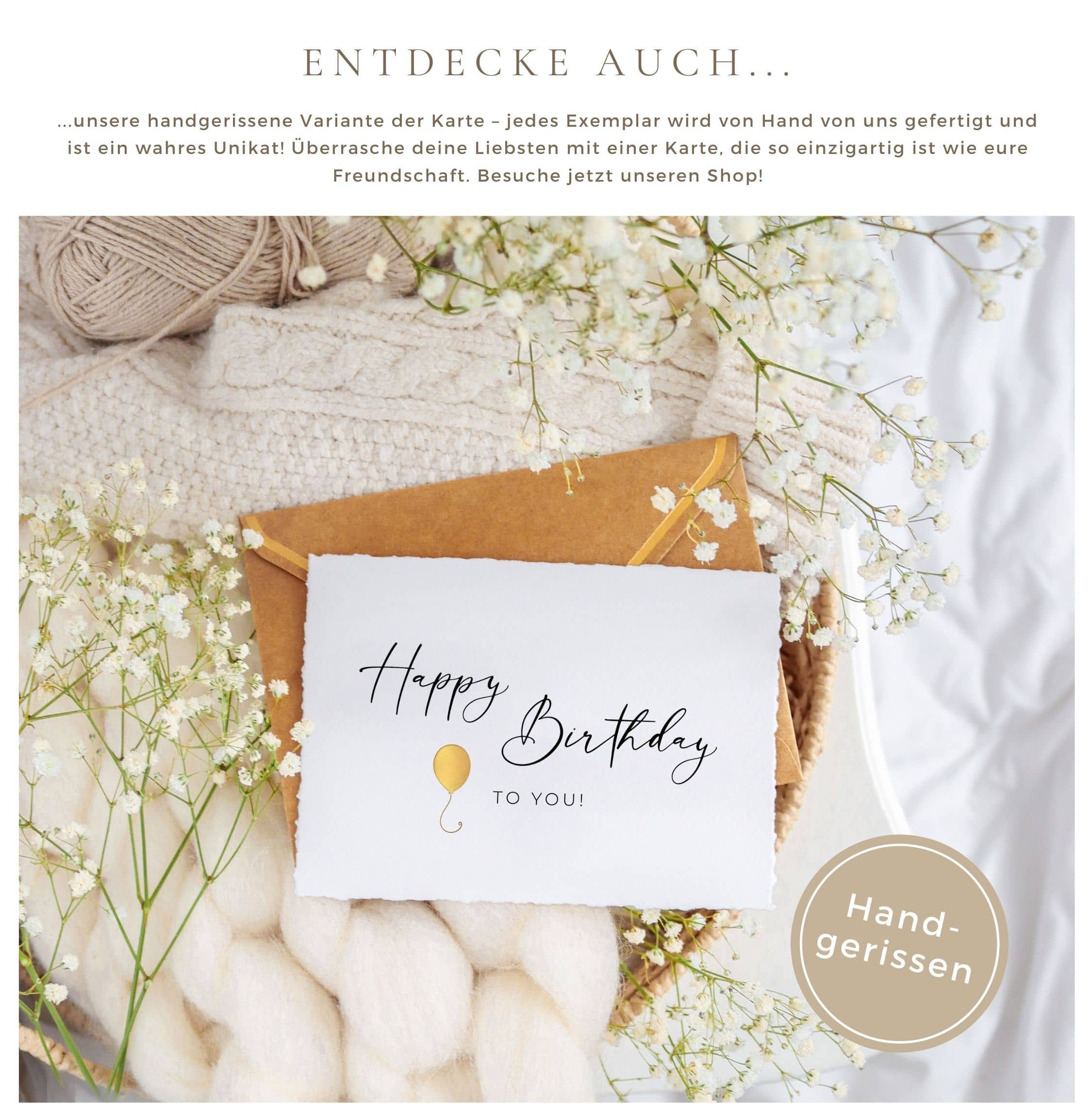 Geburtstagskarte Happy Birthday to you