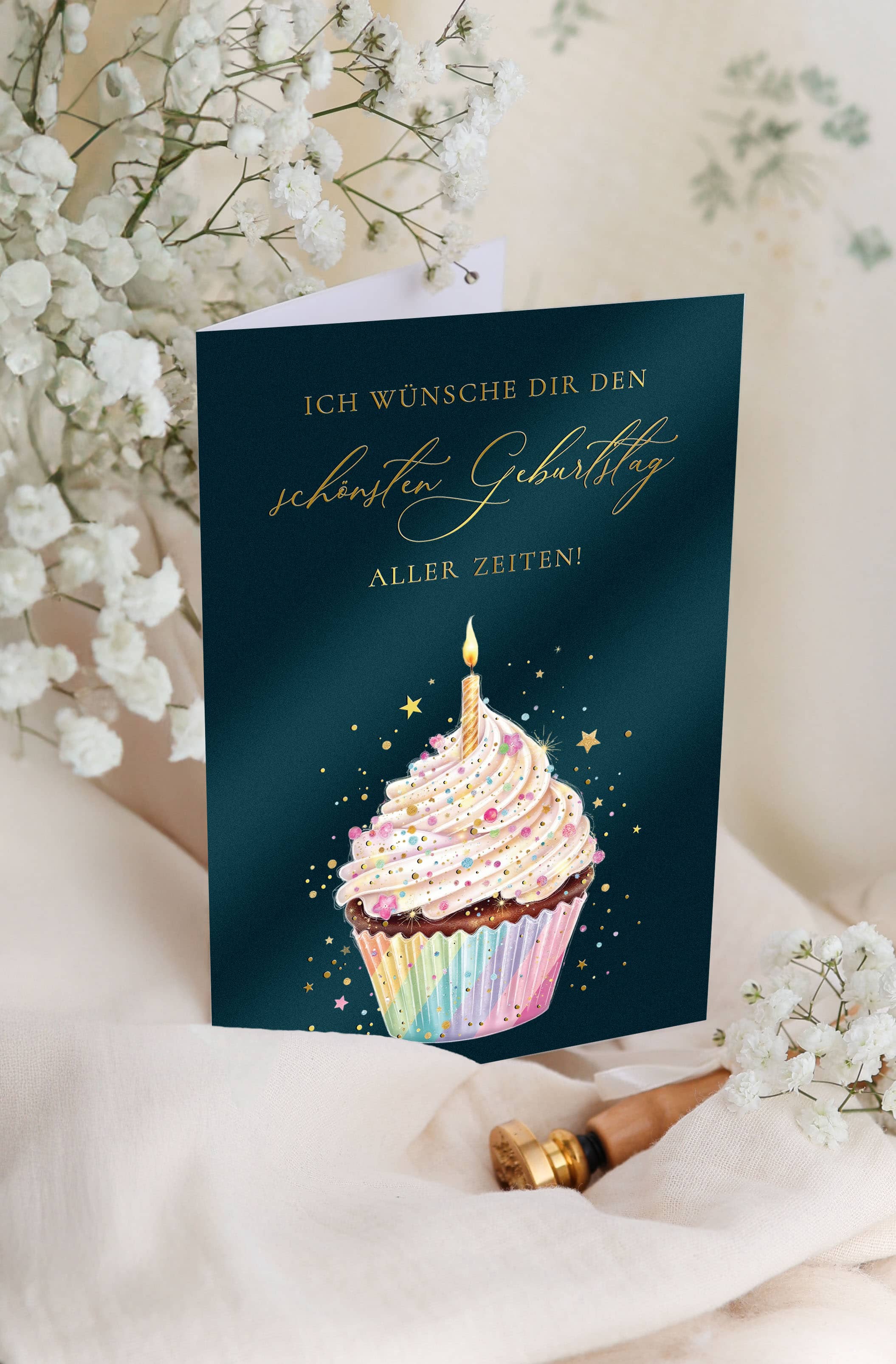 Geburtstagskarte STARDUST Cupcake