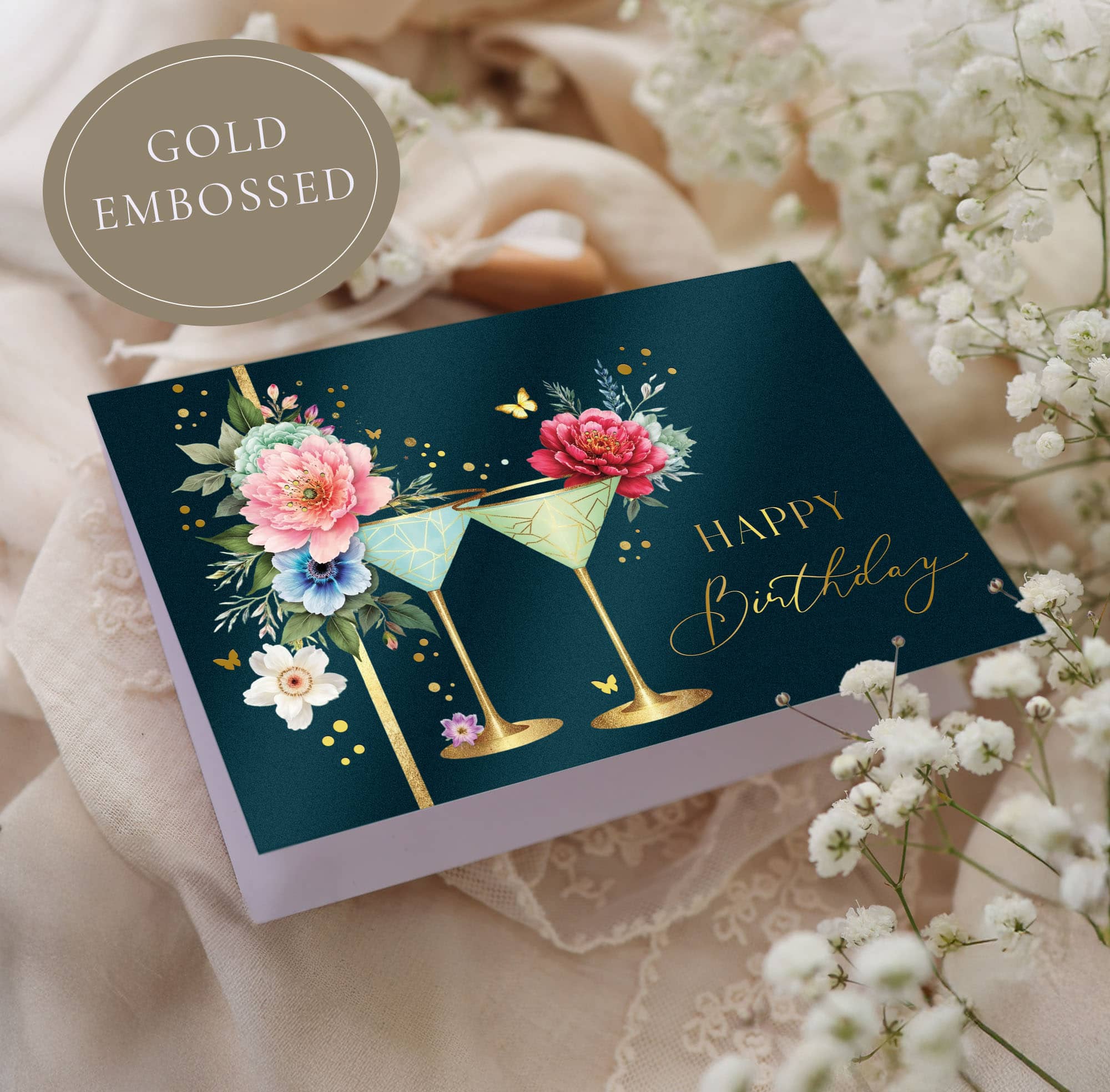 Geburtstagskarte ELEGANT Martini