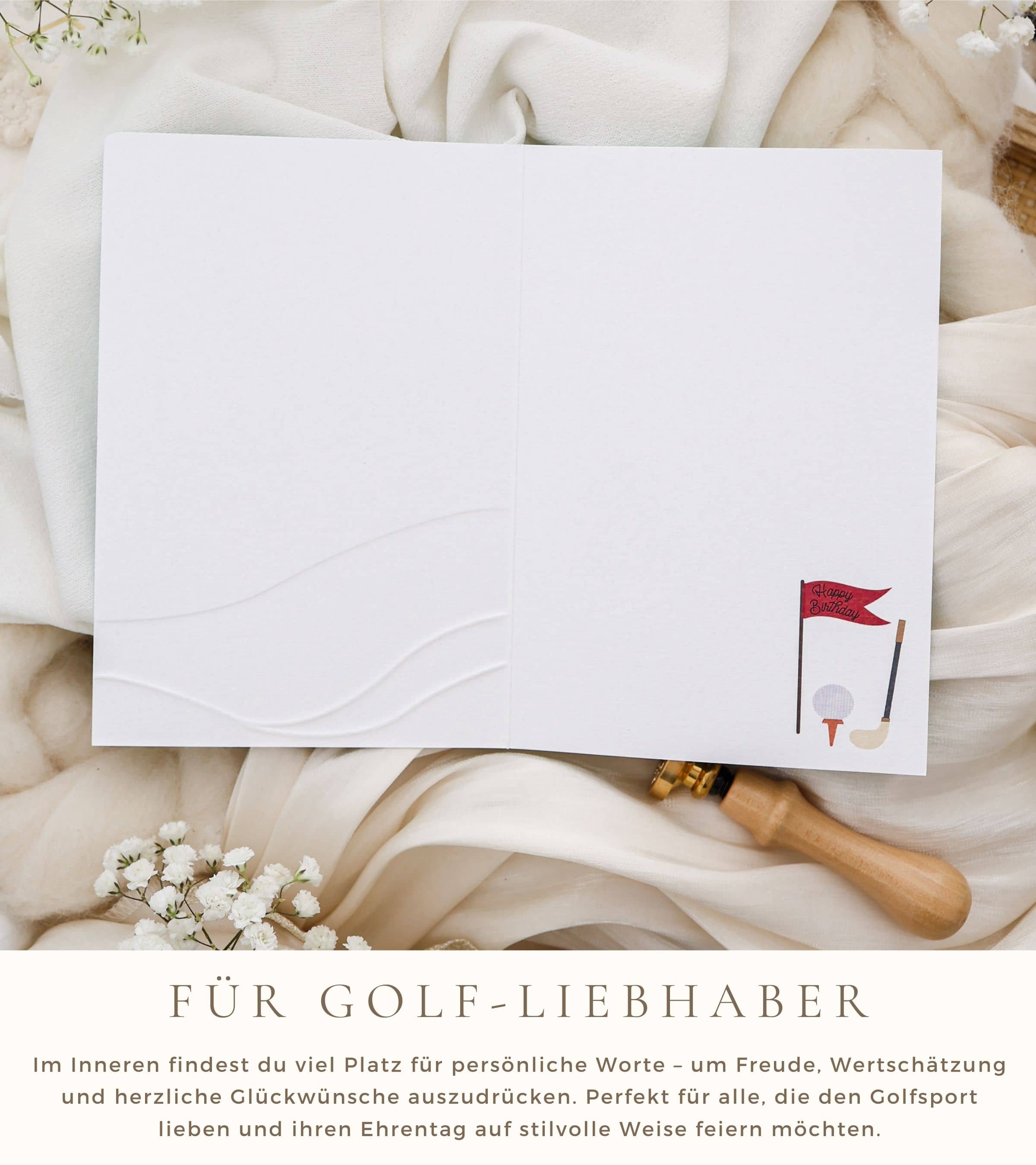 3D Golf Geburtstagskarte SIGNATURE