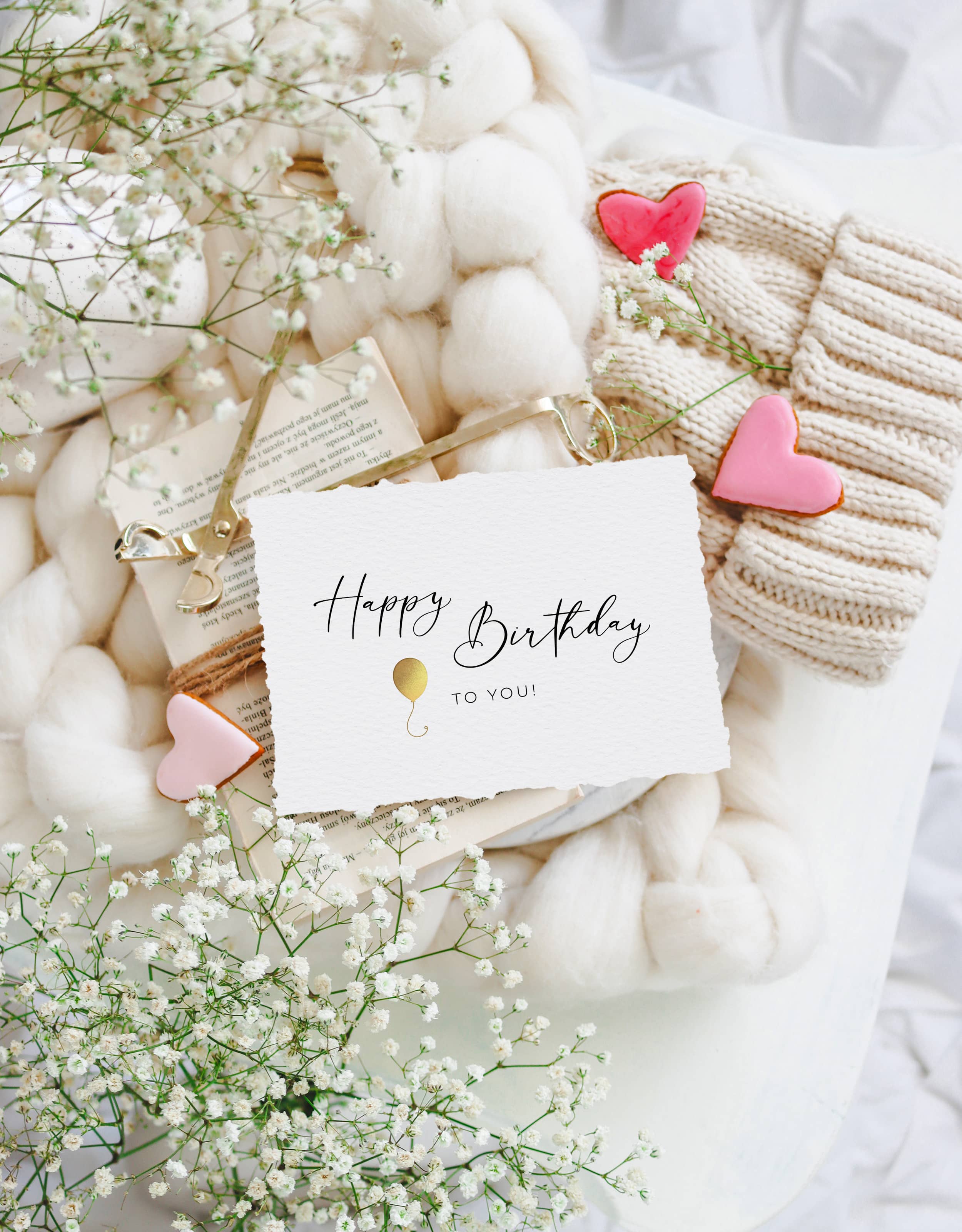 Geburtstagskarte Happy Birthday to you handgerissen