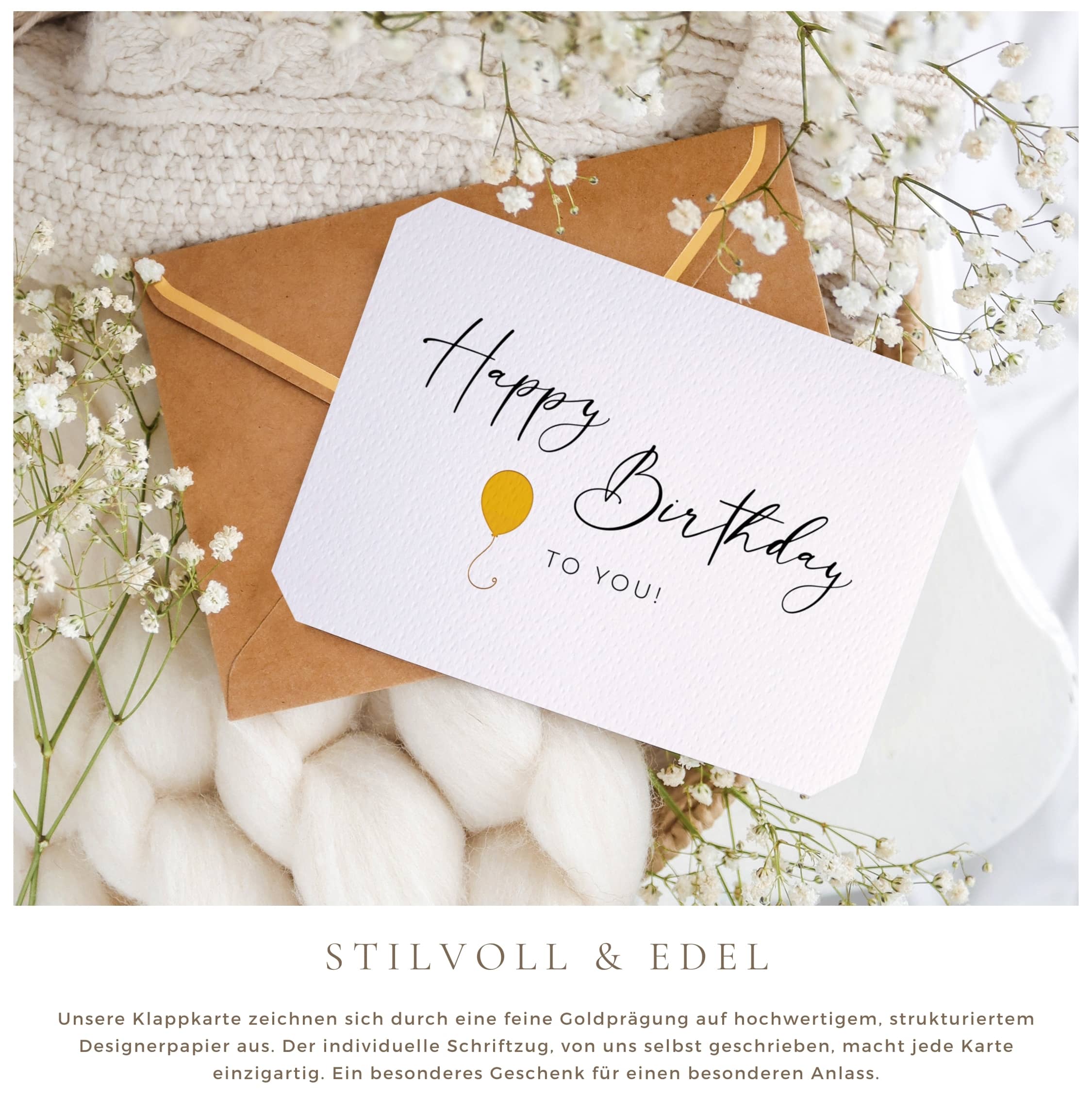 Geburtstagskarte Happy Birthday to you Klappkarte
