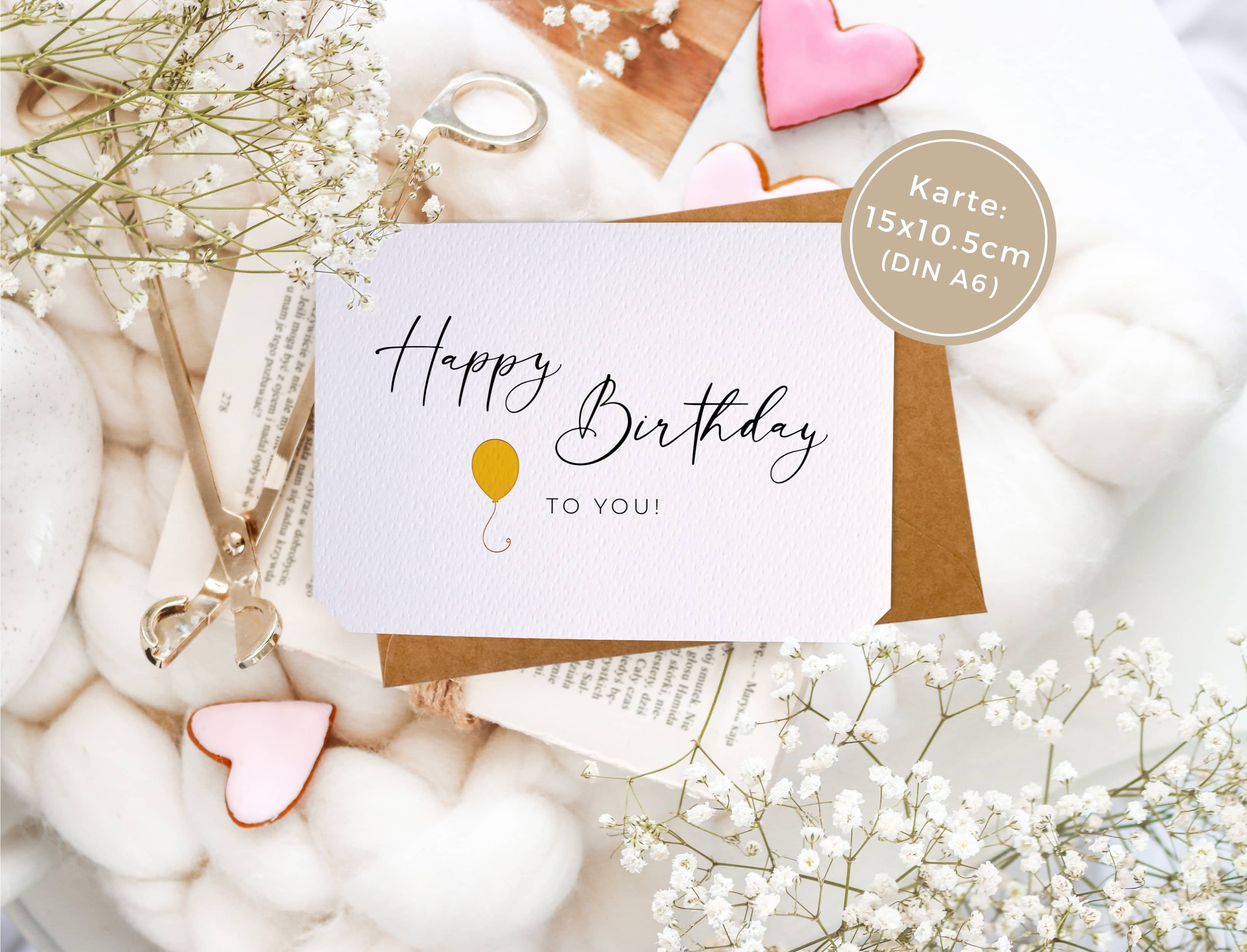 Geburtstagskarte Happy Birthday to you Klappkarte