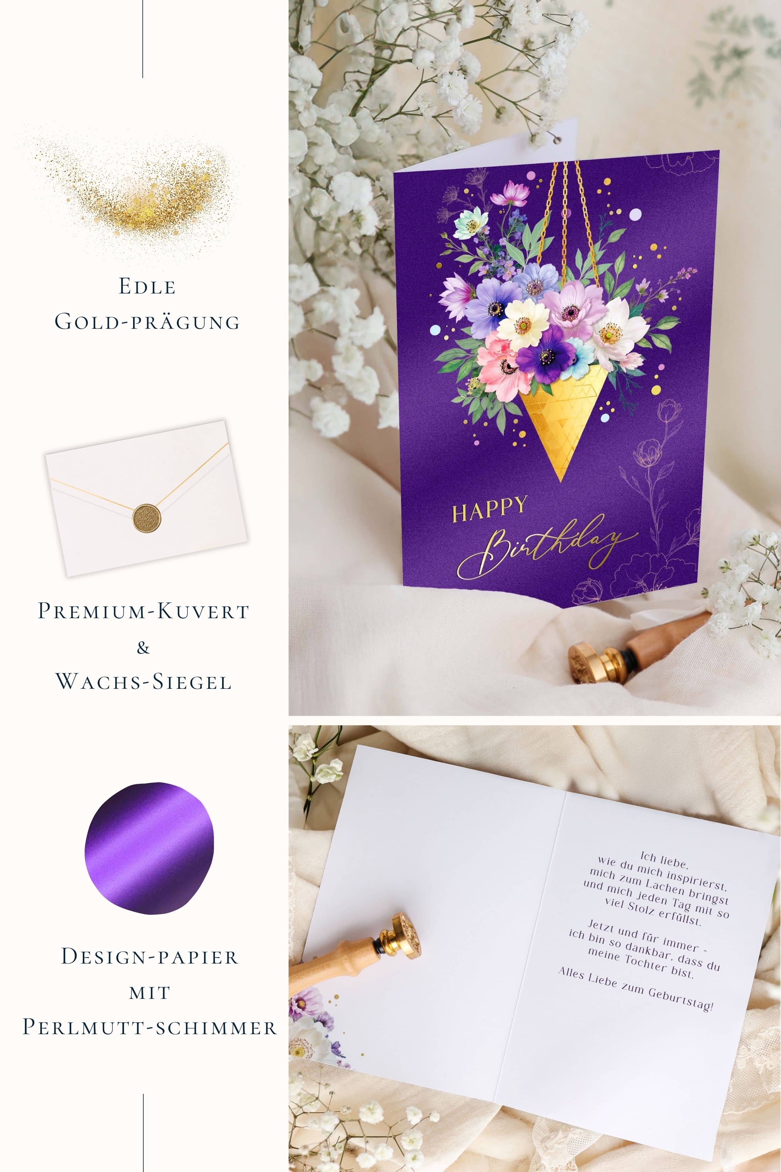 Geburtstagskarte ELEGANT Tochter