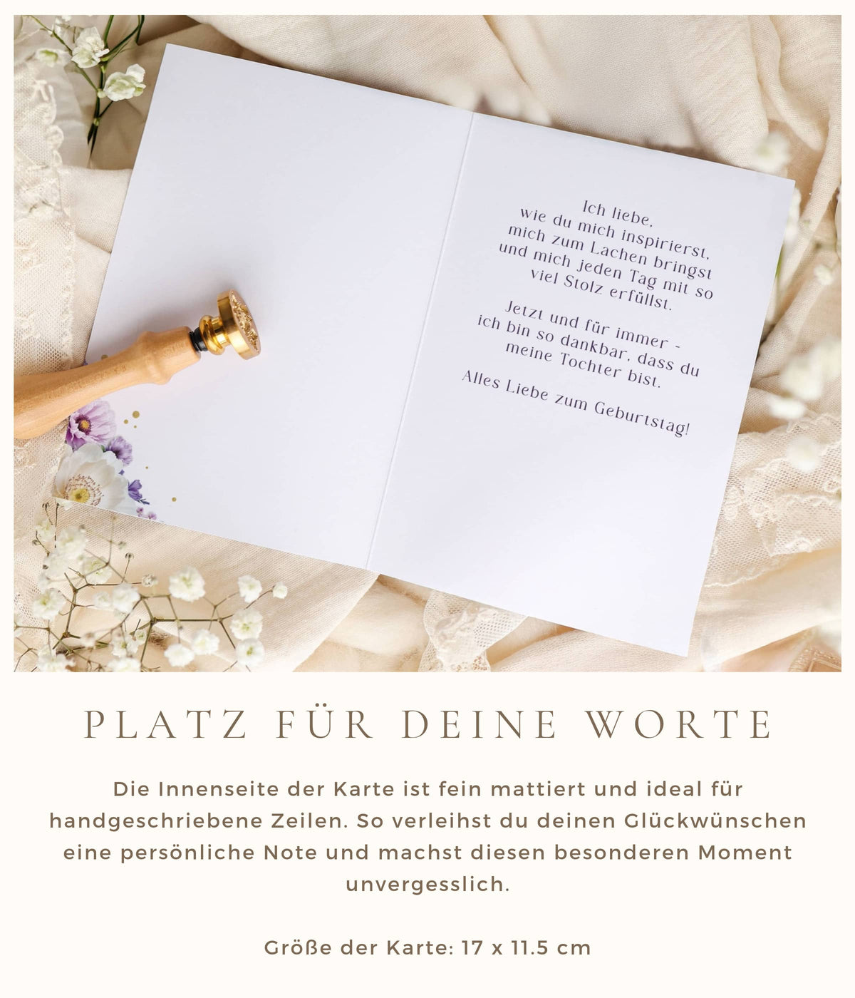 Geburtstagskarte ELEGANT Tochter