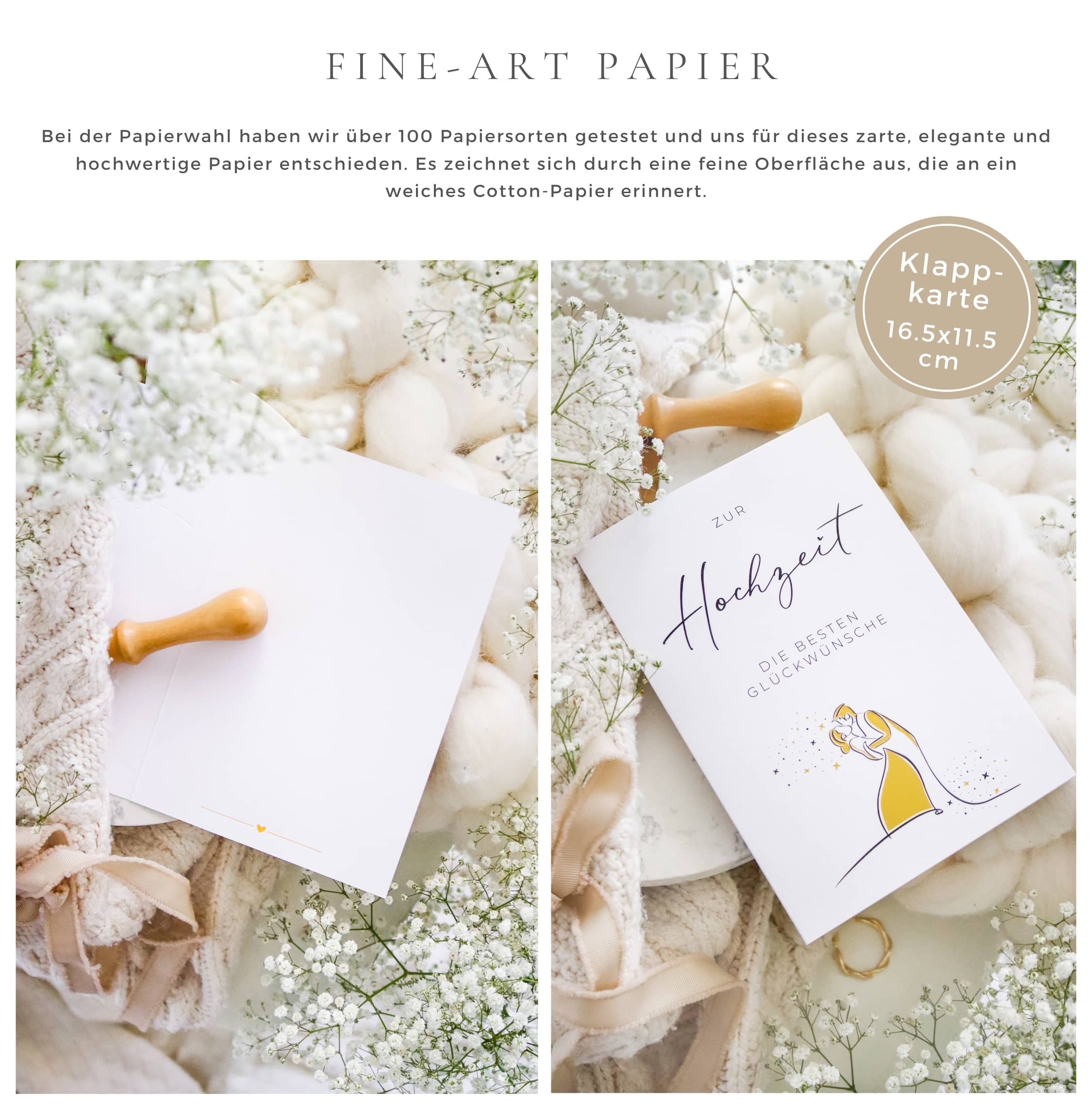 Zur Hochzeit die besten Glückwünsche Hochzeitskarte TOUCH