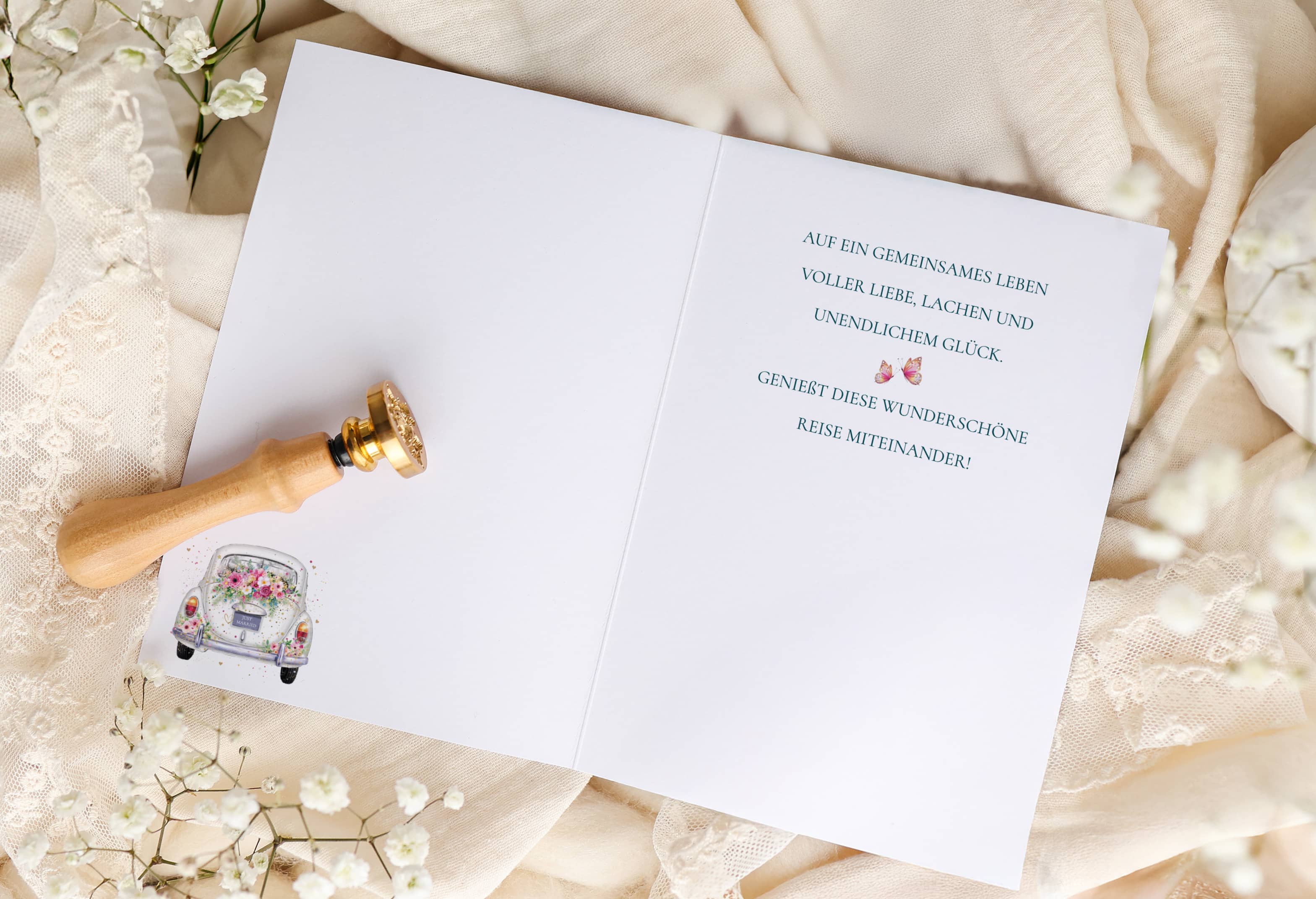 Hochzeitskarte STARDUST Auto