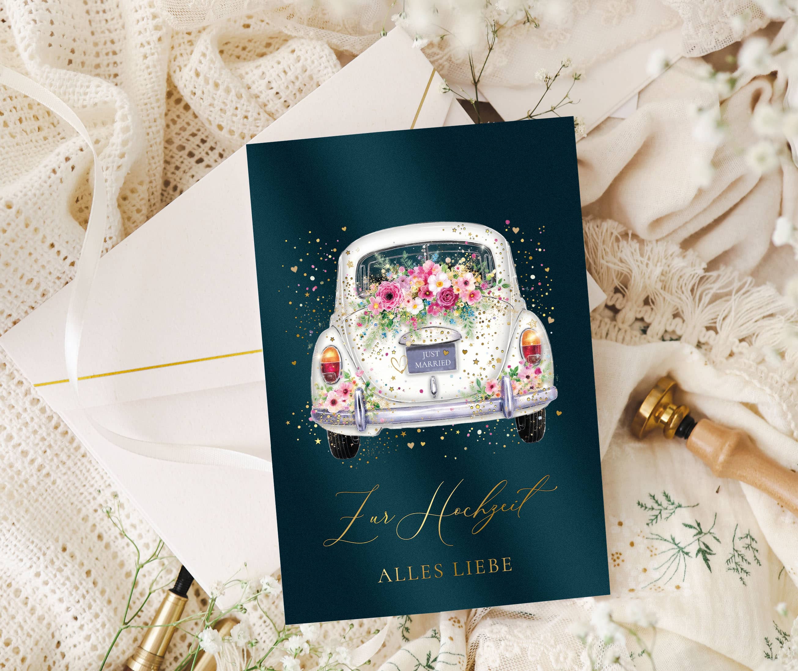 Hochzeitskarte STARDUST Auto