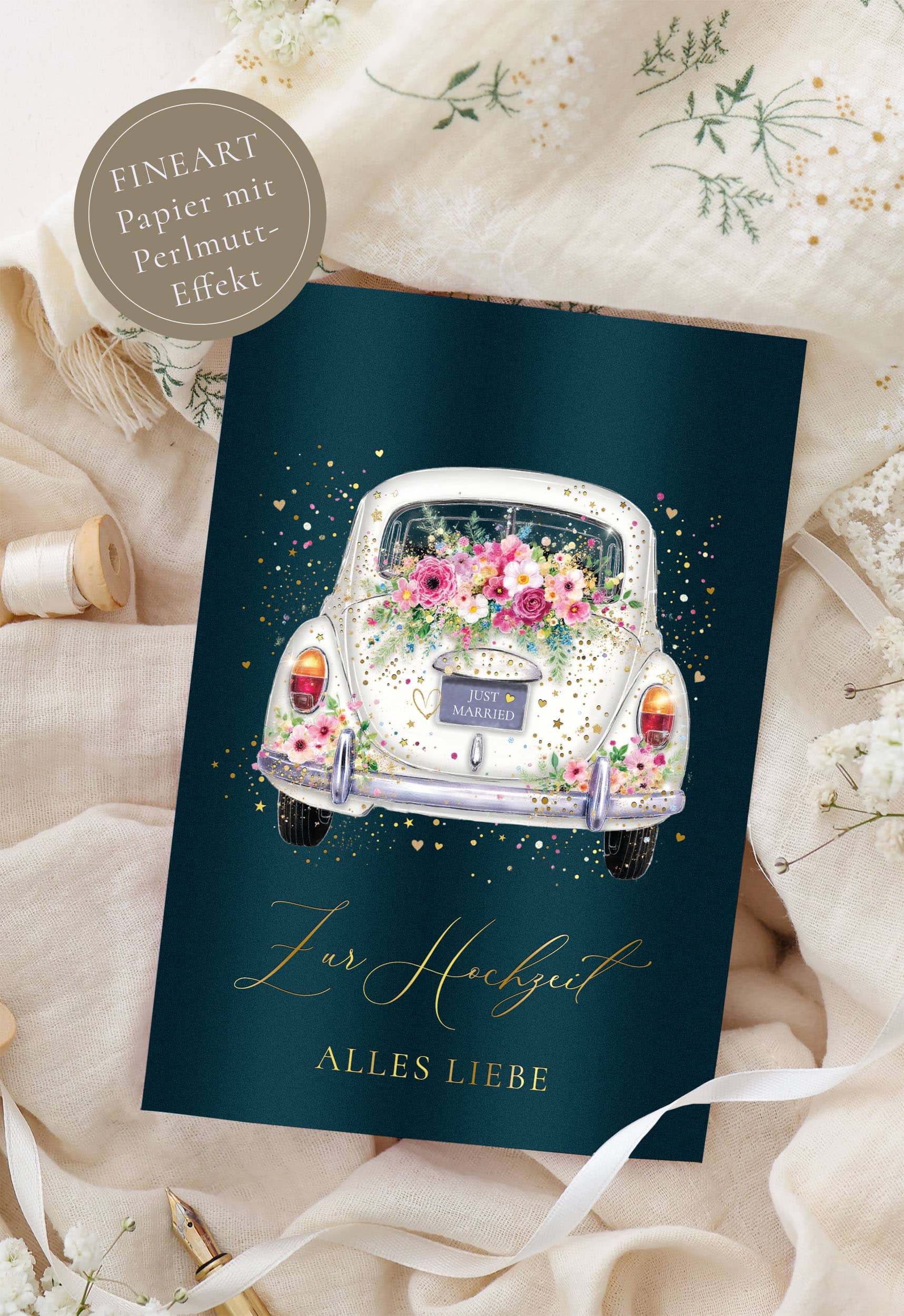 Hochzeitskarte STARDUST Auto