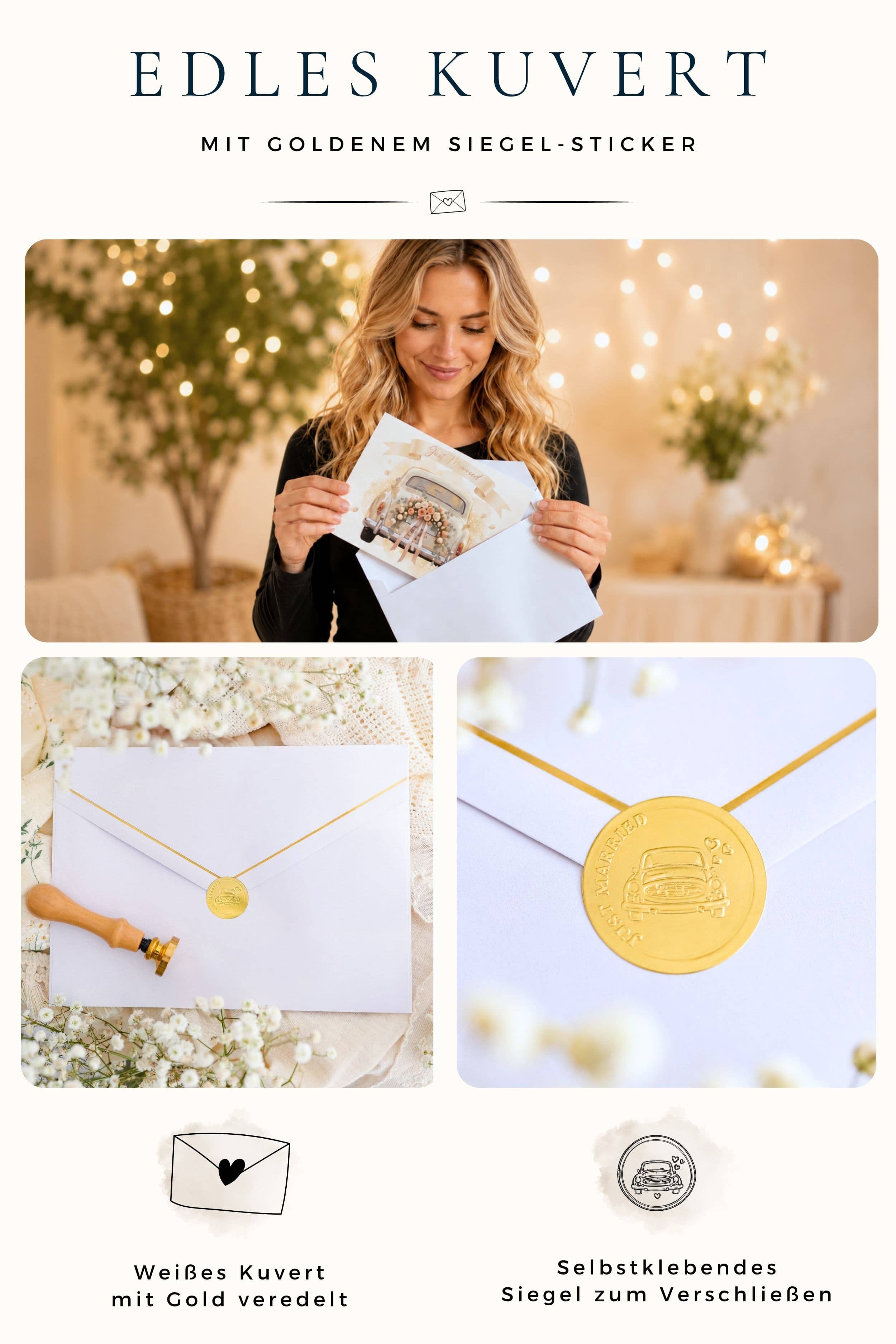 Pop up Hochzeitskarte Auto