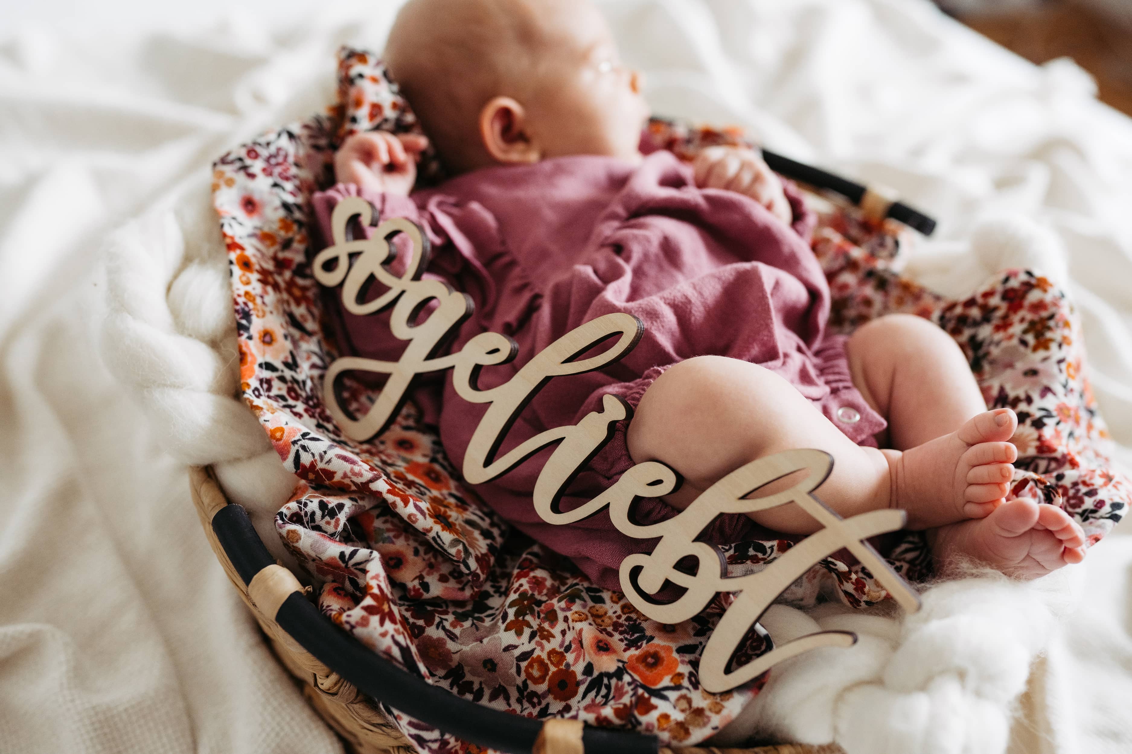 Baby Meilensteine Holz