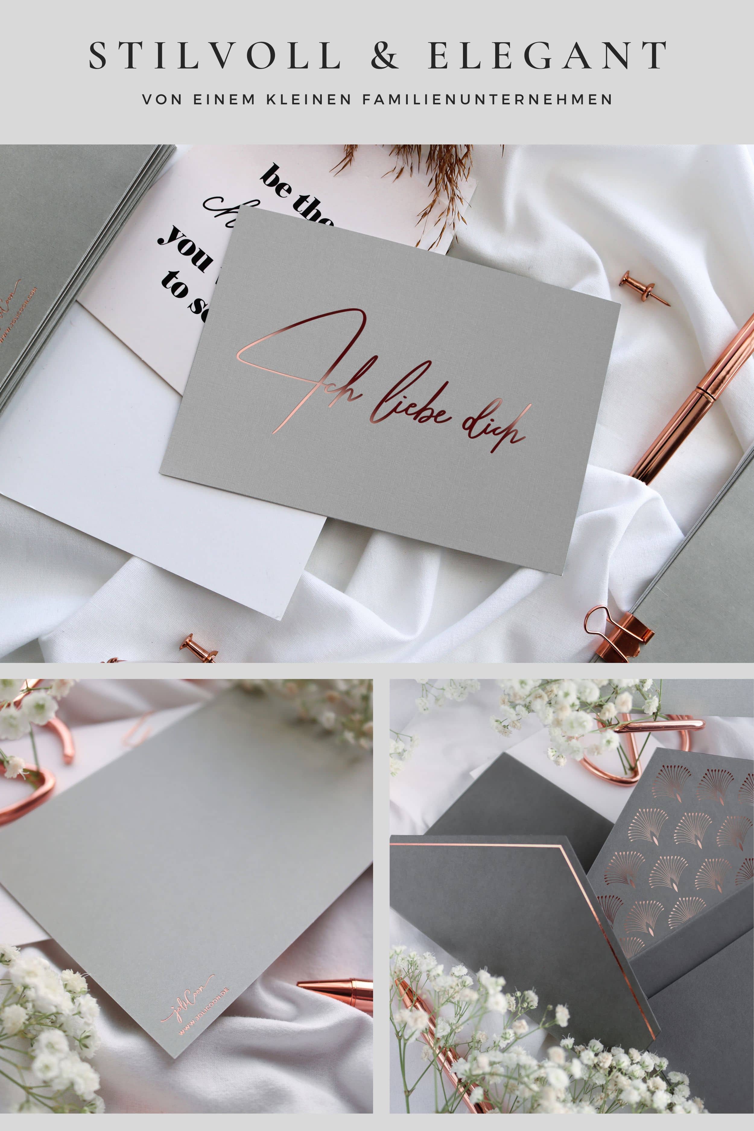 Ich liebe dich Karte GREY