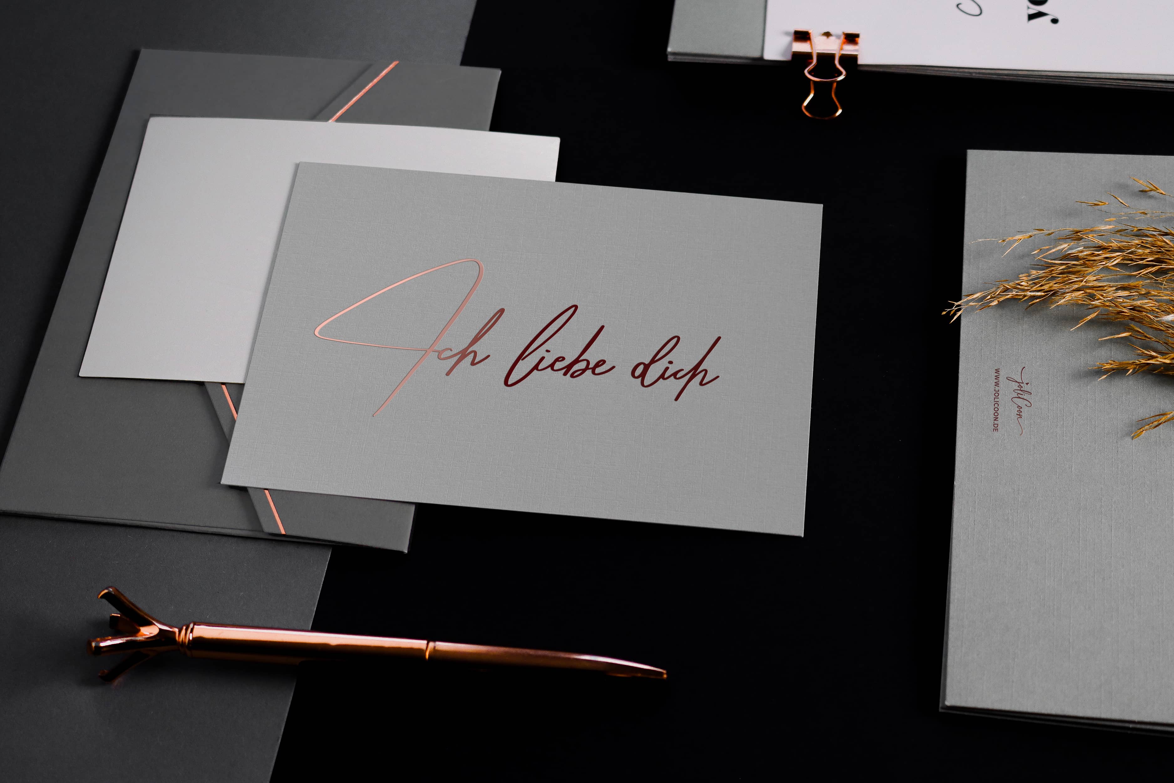 Ich liebe dich Karte GREY