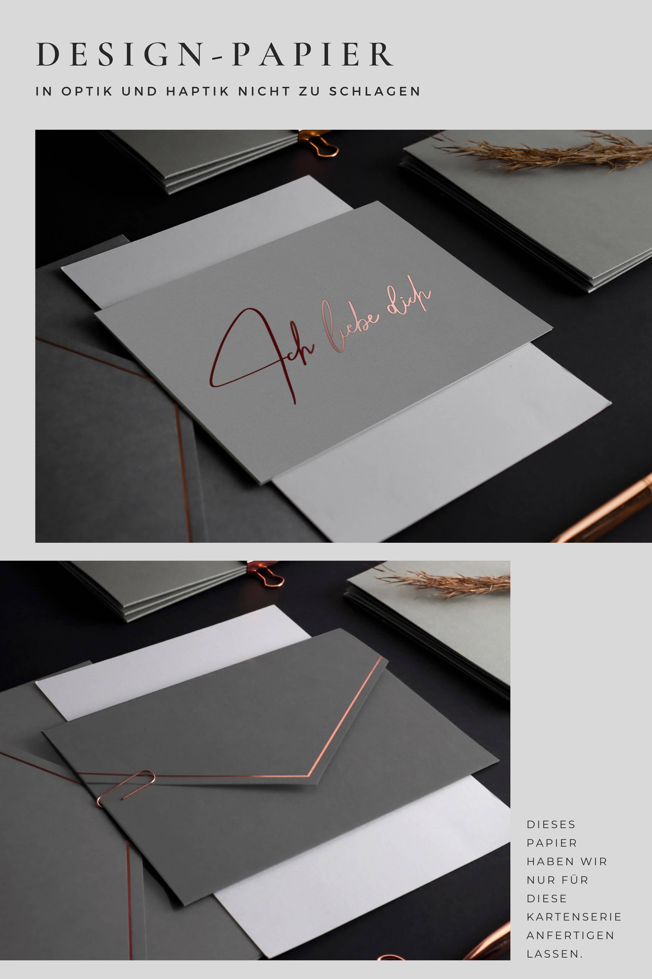 Ich liebe dich Karte GREY