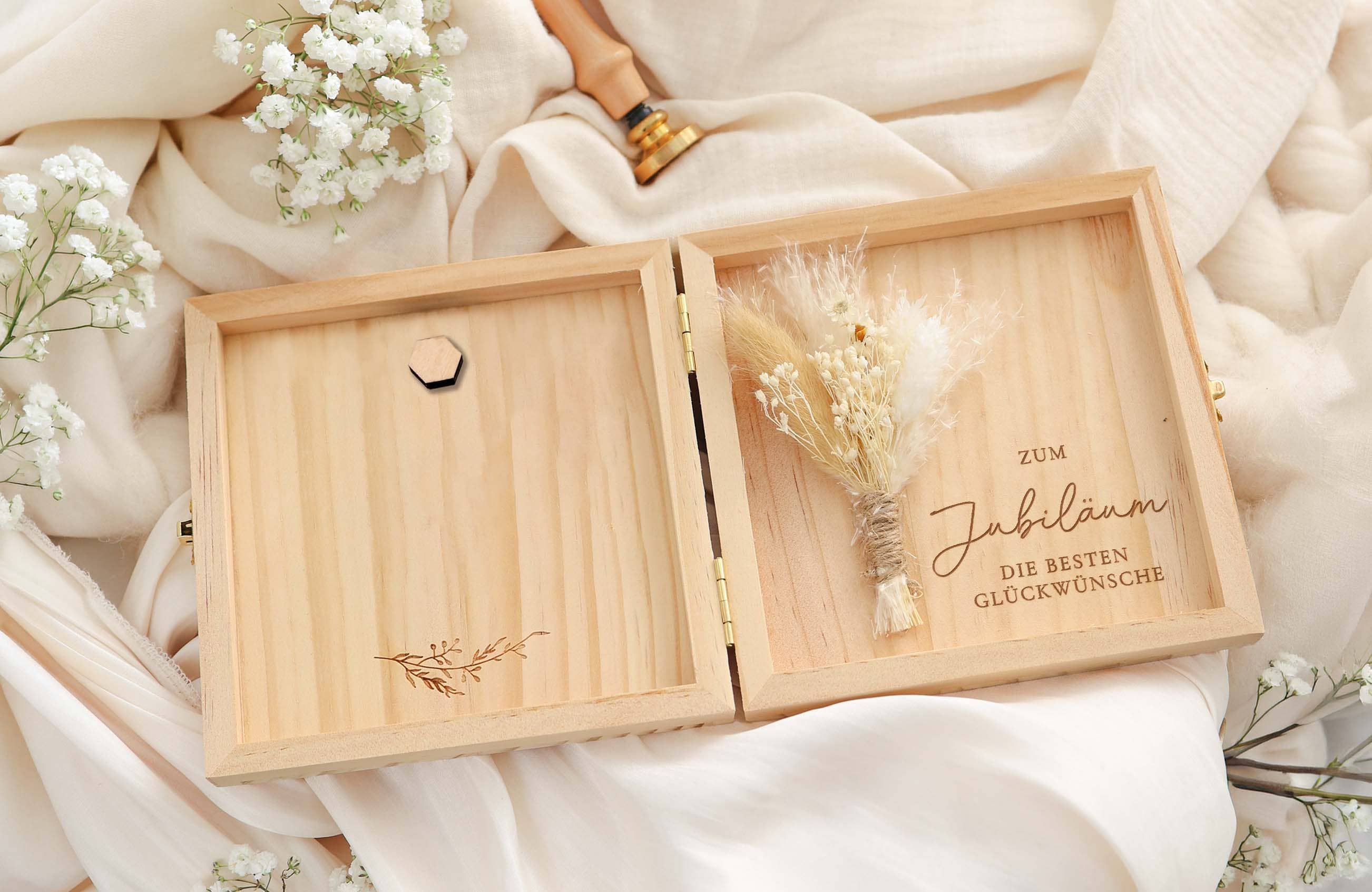 Jubiläumsgeschenk Holzbox