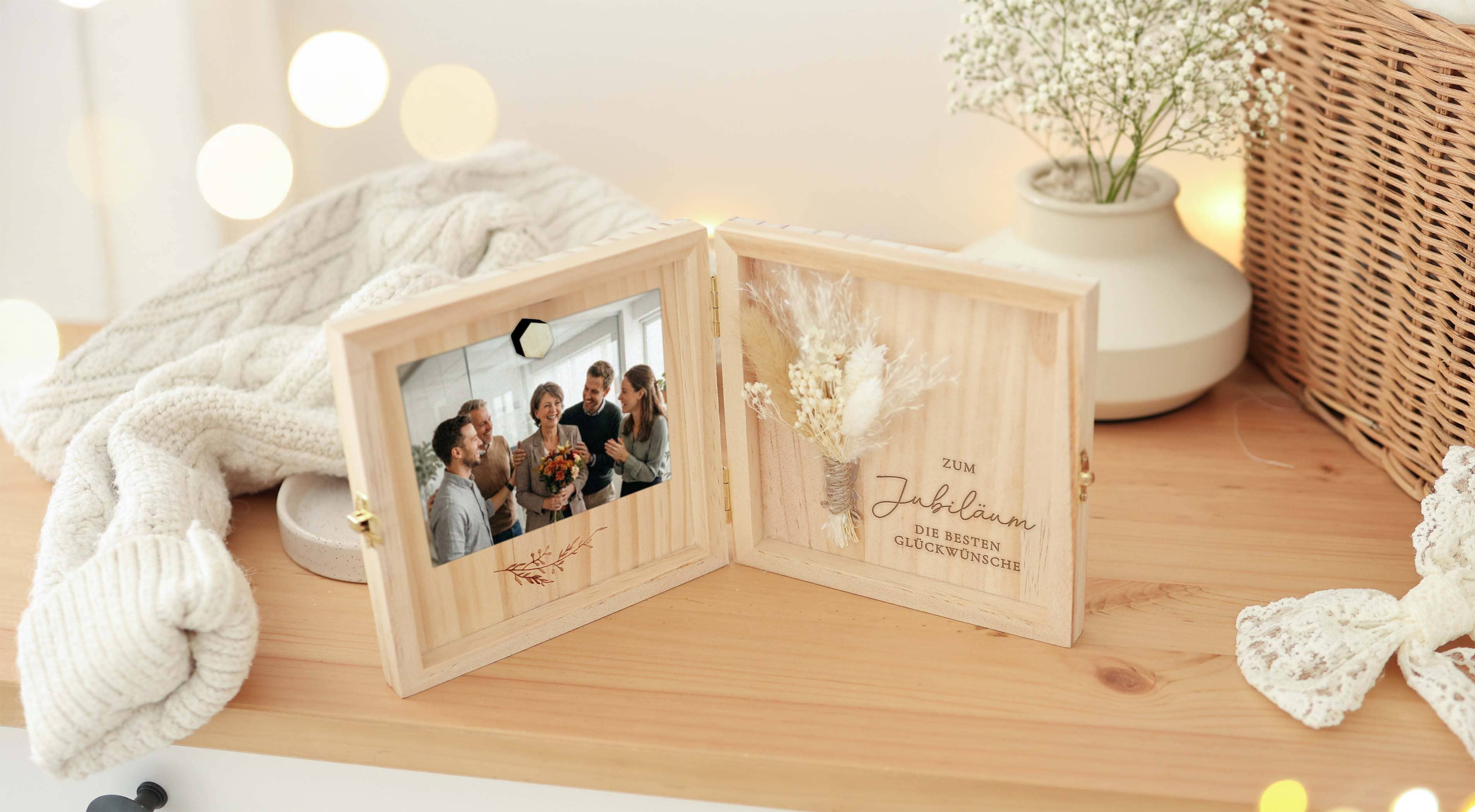 Jubiläumsgeschenk Holzbox
