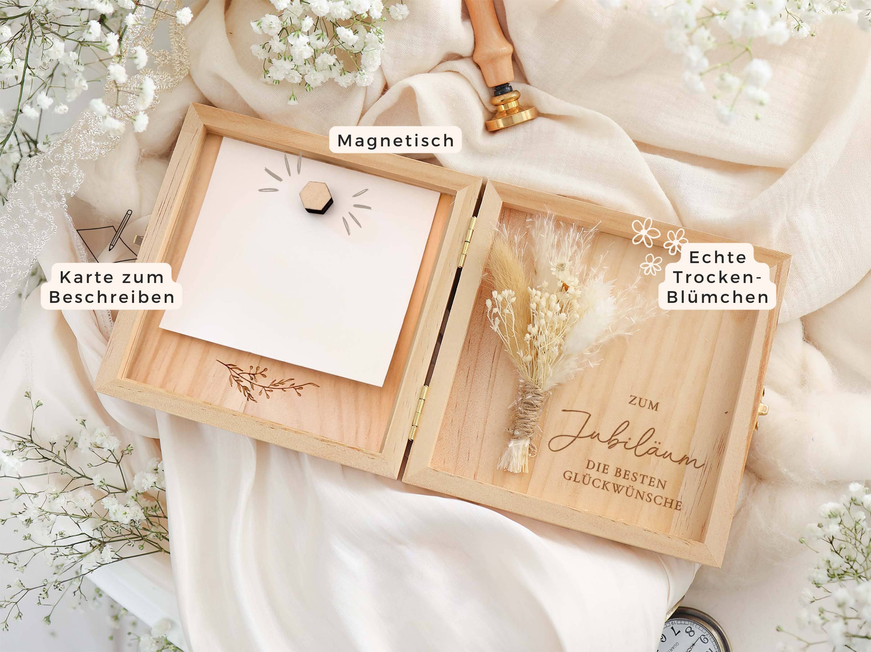 Jubiläumsgeschenk Holzbox