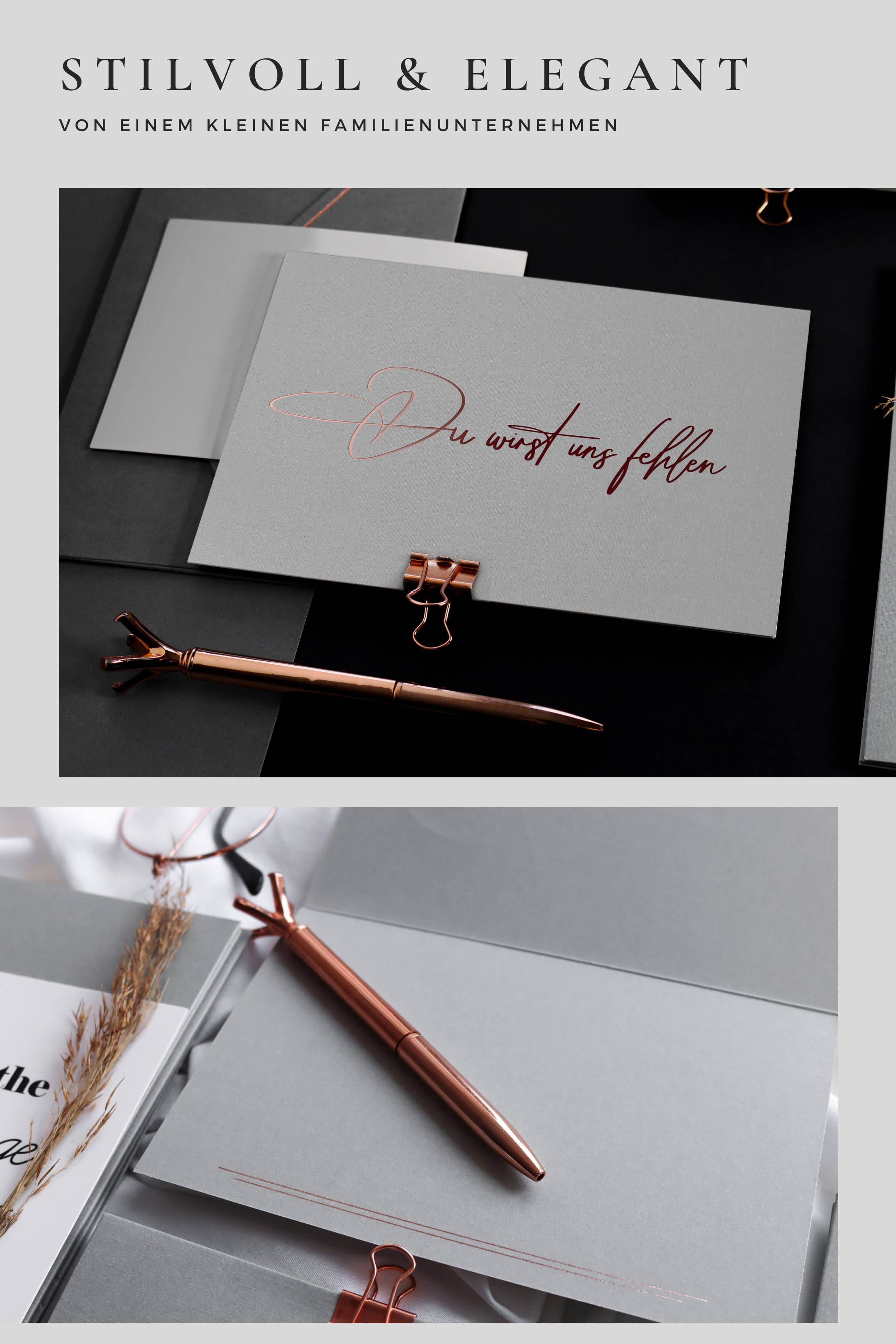 Du wirst uns fehlen Karte GREY