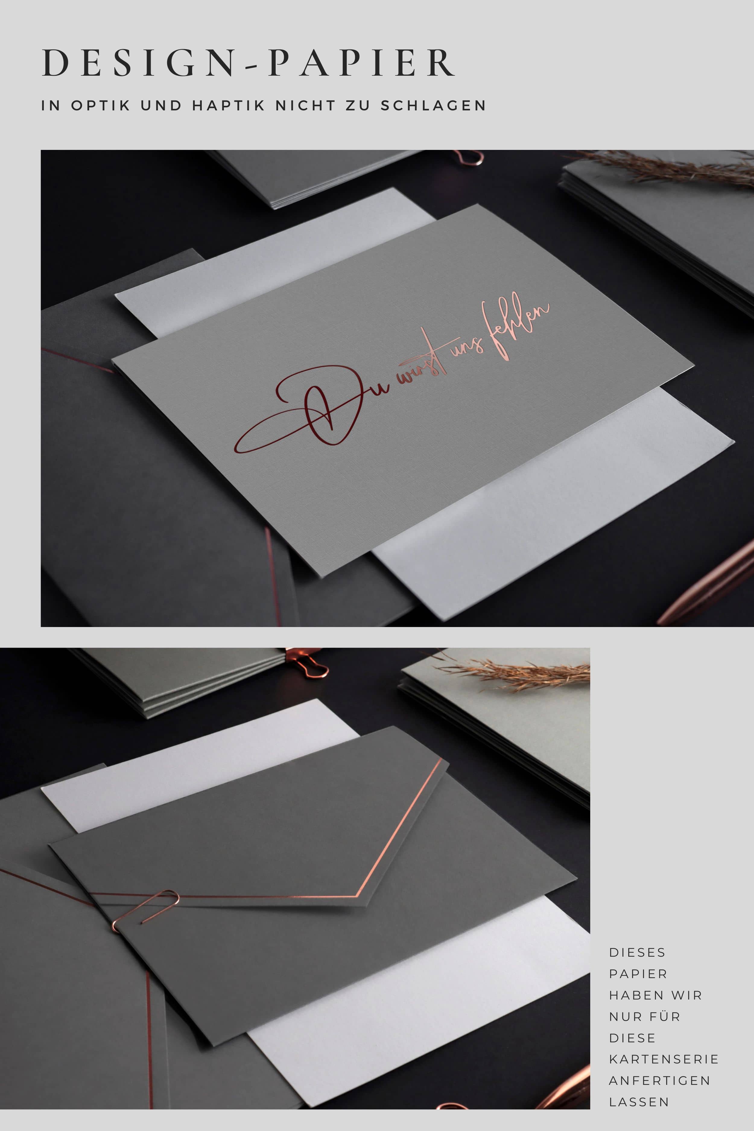 Du wirst uns fehlen Karte GREY