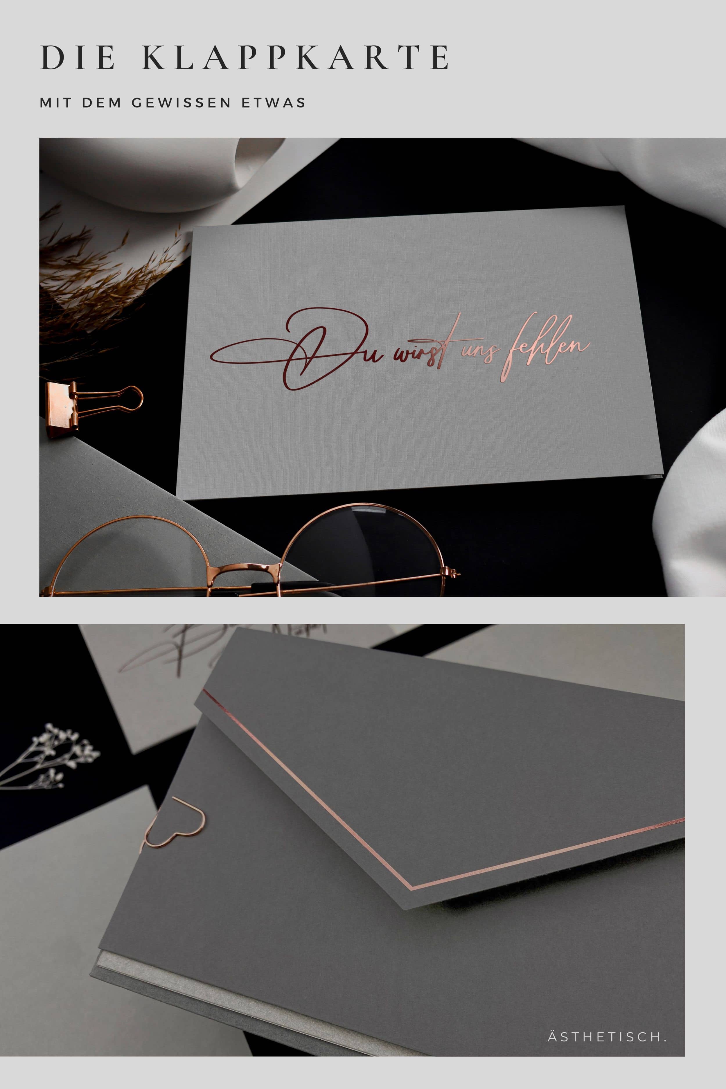 Du wirst uns fehlen Karte GREY