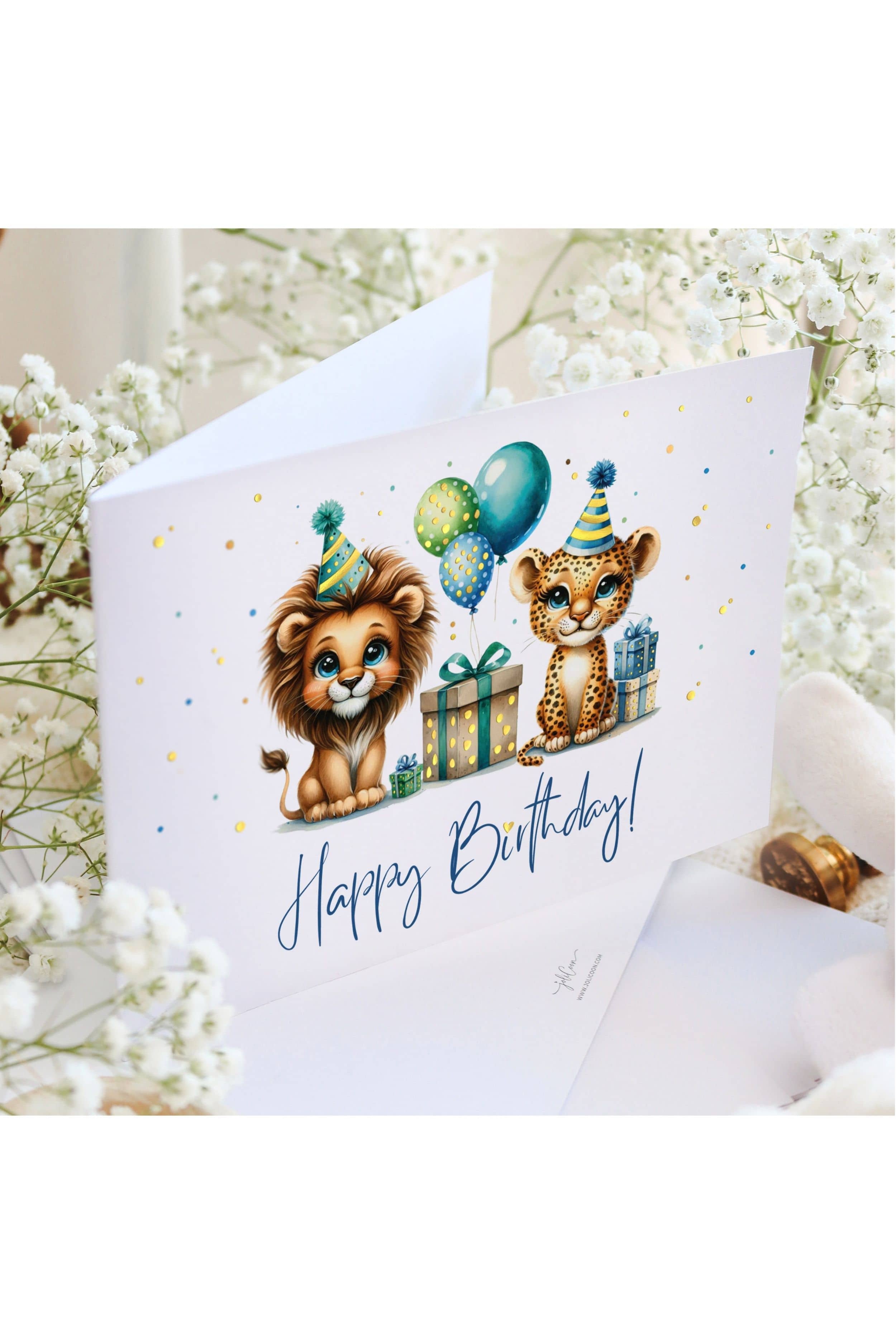 Geburtstagskarte Kinder Jungen PAINTY Blue