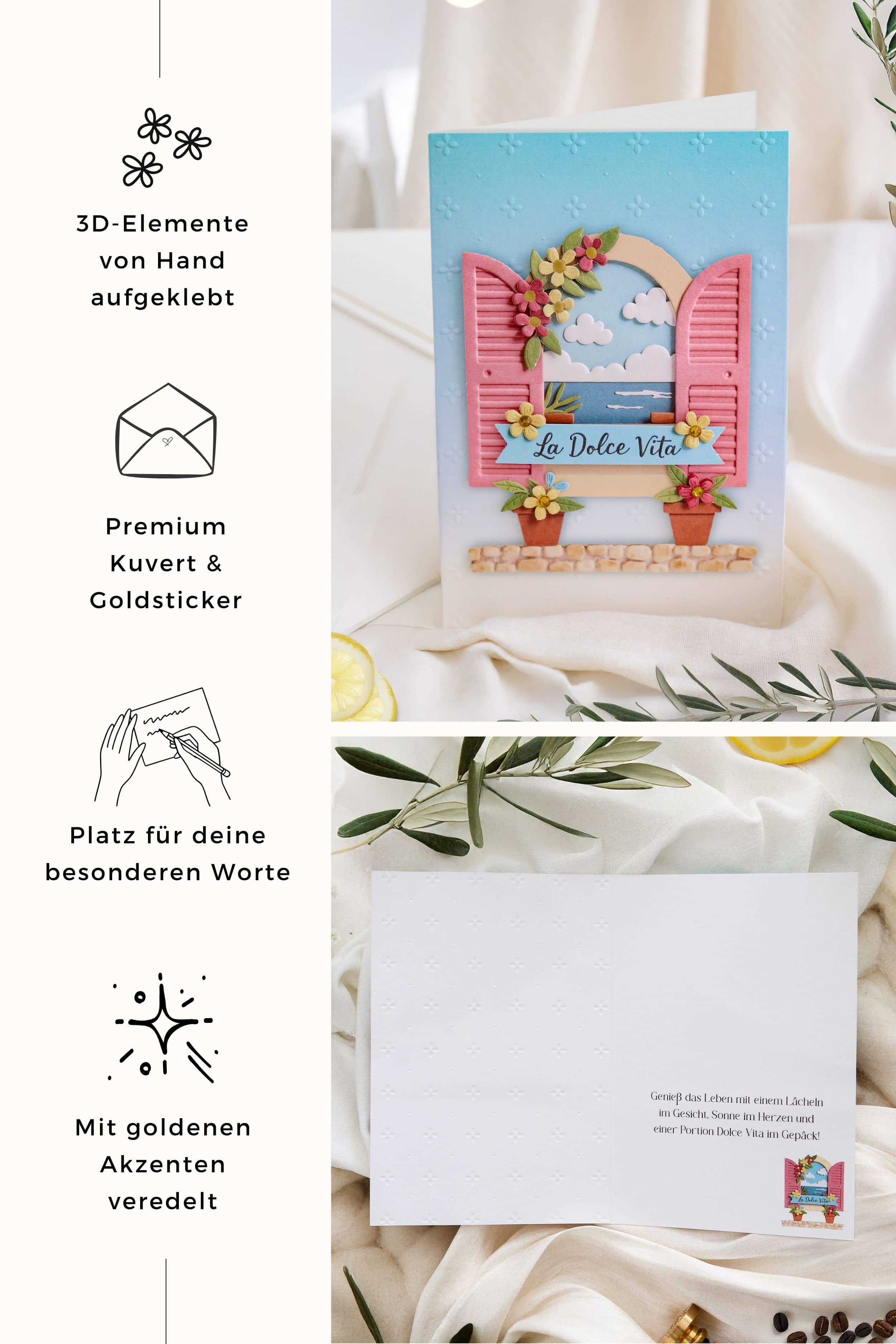 3D Geburtstagskarte SIGNATURE Dolce Vita