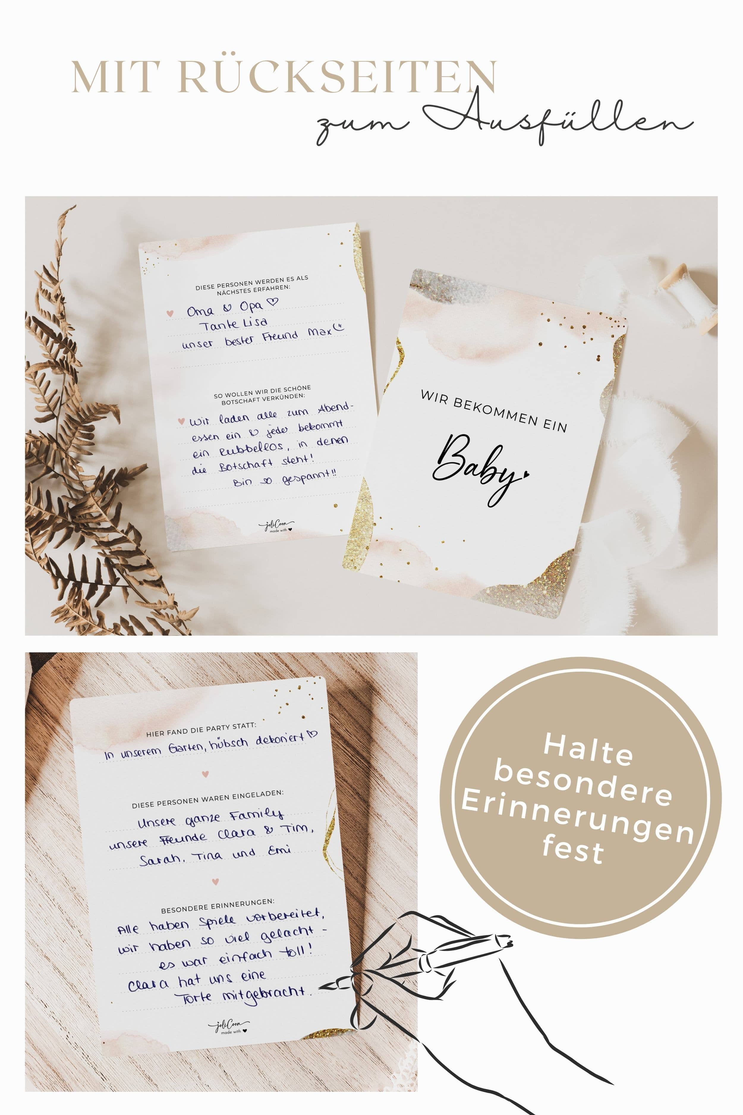 Meilensteinkarten Schwangerschaft Liebe im Bauch