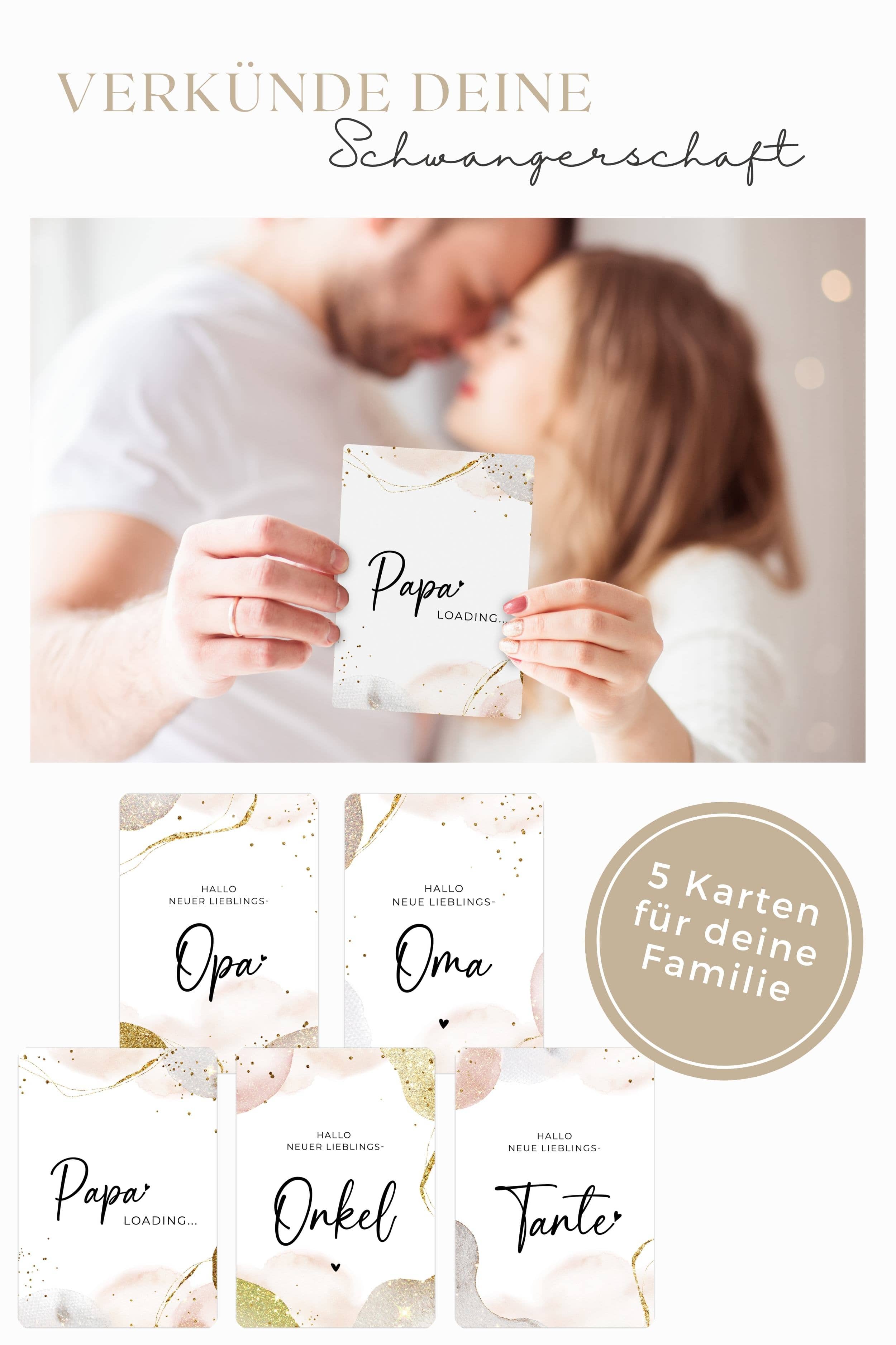 Meilensteinkarten Schwangerschaft Liebe im Bauch