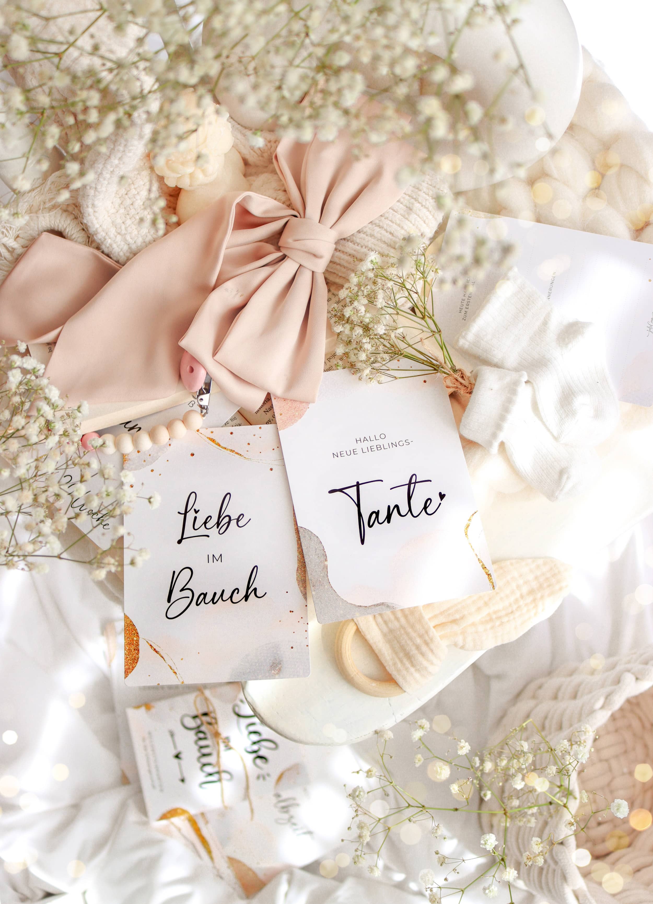 Meilensteinkarten Schwangerschaft Liebe im Bauch