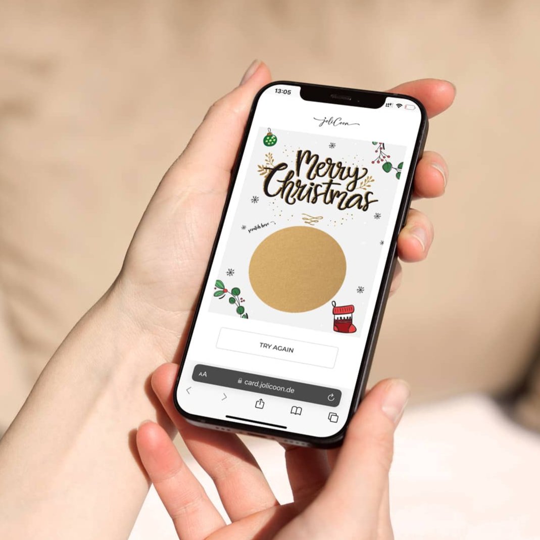 Digital Christmas Card personalisable - Ecard Merry Christmas