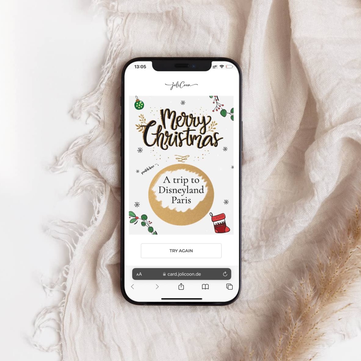 Digital Christmas Card personalisable - Ecard Merry Christmas