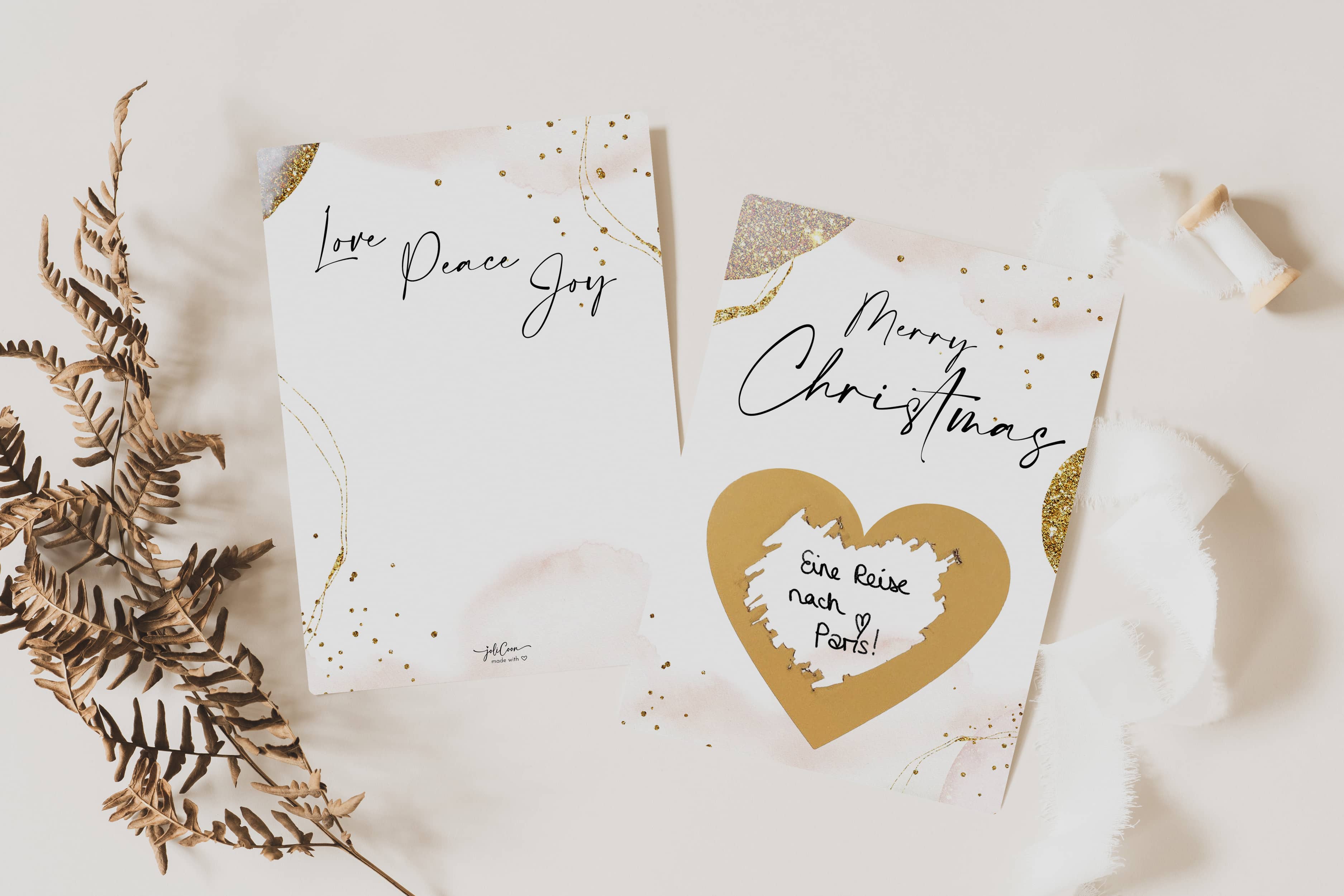 Rubbelkarte Weihnachten Merry Christmas