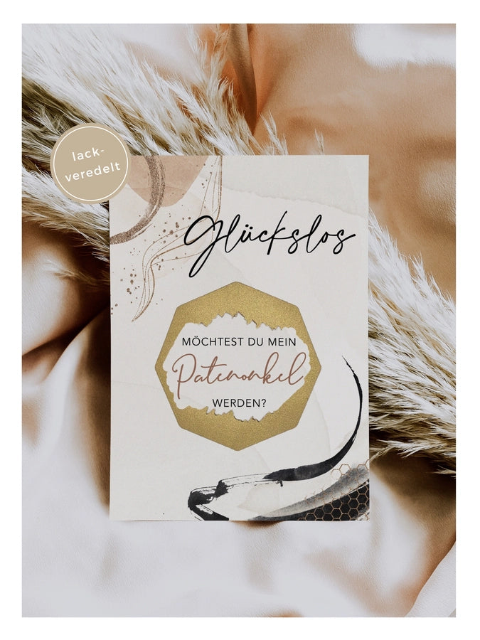 Patentante Patenonkel Rubbelkarte Luxury