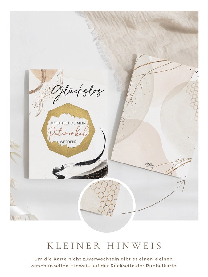 Willst du mein Patenonkel werden Rubbelkarte Luxury