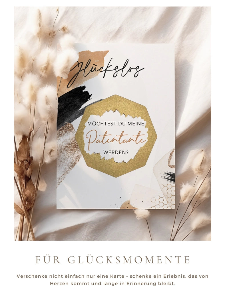 Patentante Patenonkel Rubbelkarte Luxury